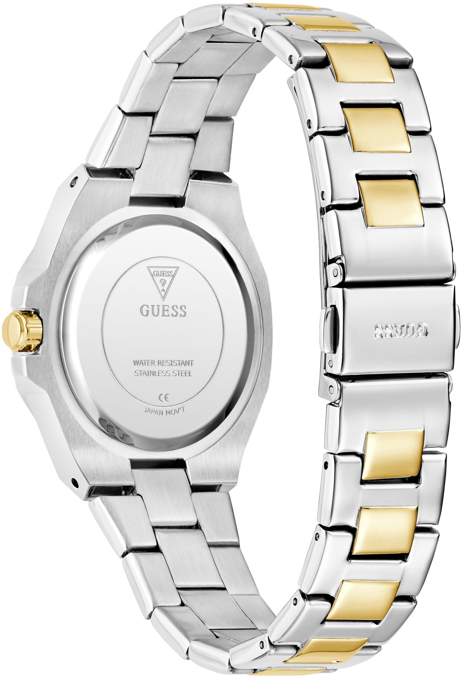 Guess Quarzuhr »CONTESSA«, Armbanduhr, Damenuhr, Edelstahlarmband