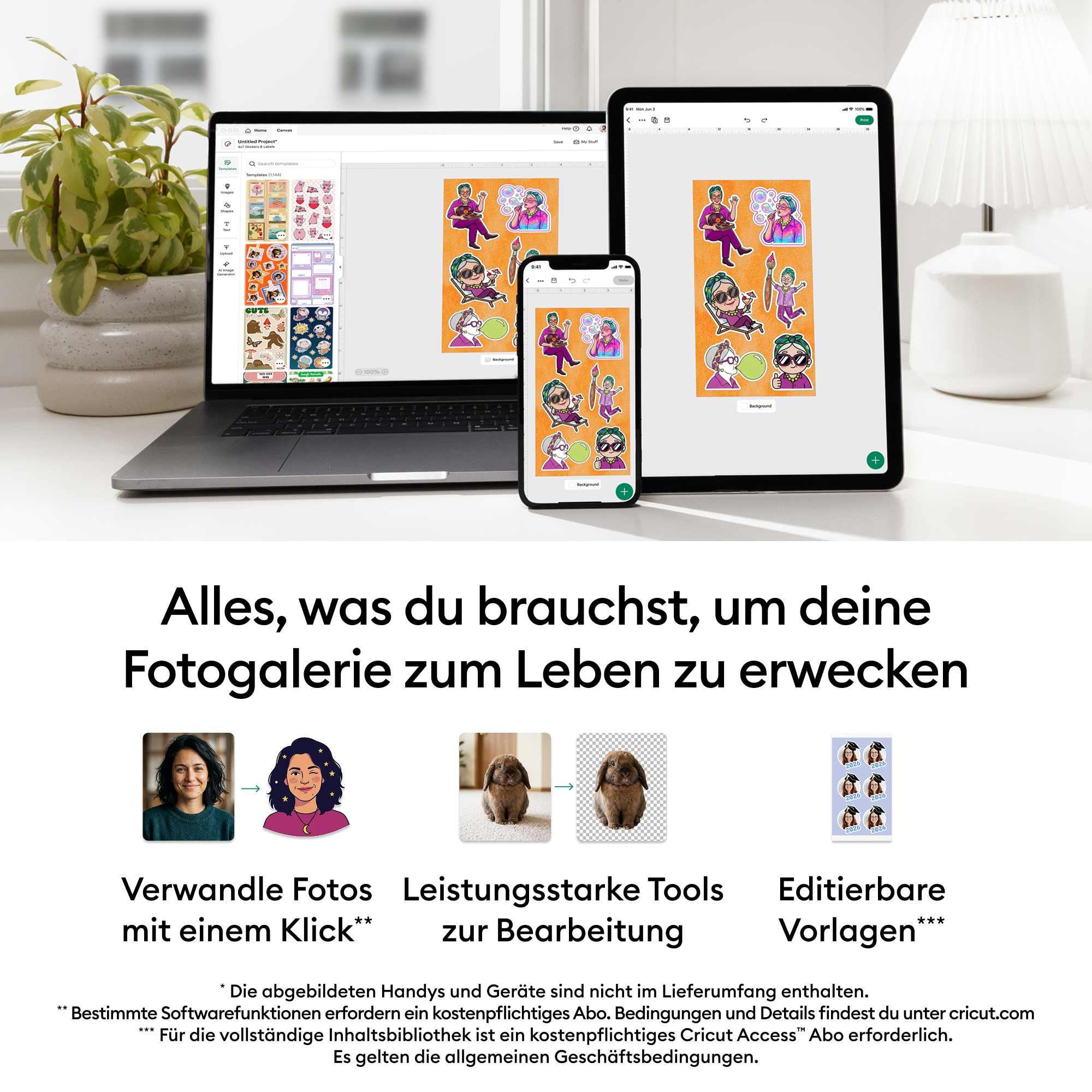 Cricut Fotodrucker »StickerPix Print + Cut™ Essential Bundle«
