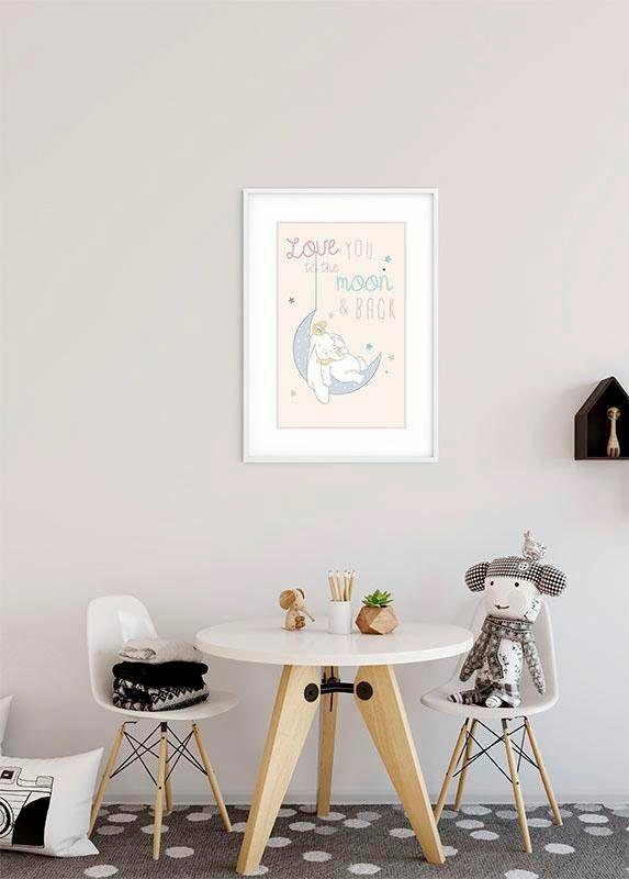 Komar Bild »Dumbo Moon«, Disney, (1 St.), Wandbild zur Dekoration im Kinderzimmer - ohne Rahmen
