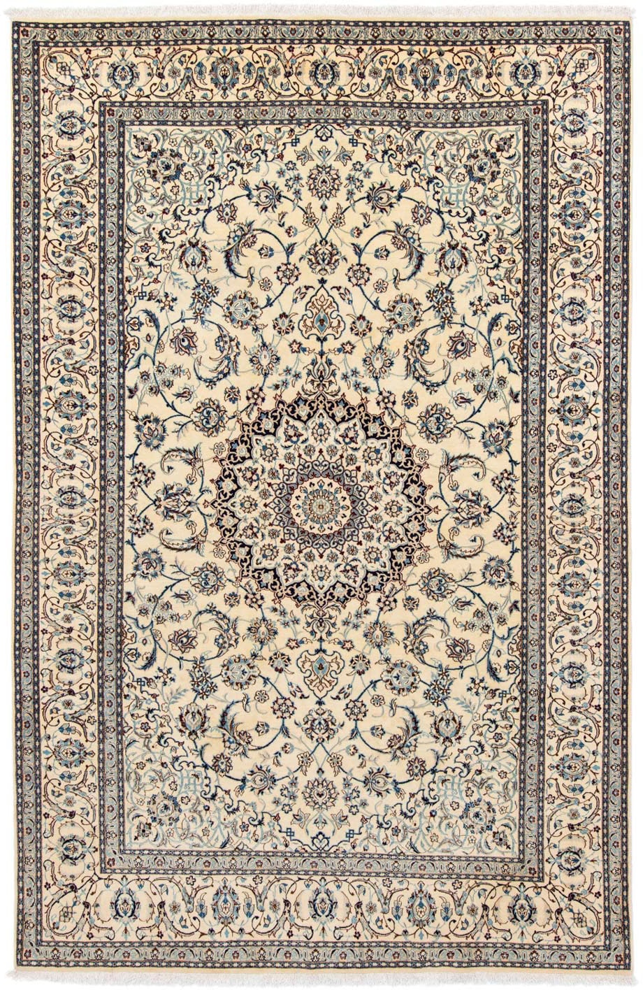 morgenland Wollteppich »Nain 9la Medaillon Beige 310 x 203 cm«, rechteckig, günstig online kaufen