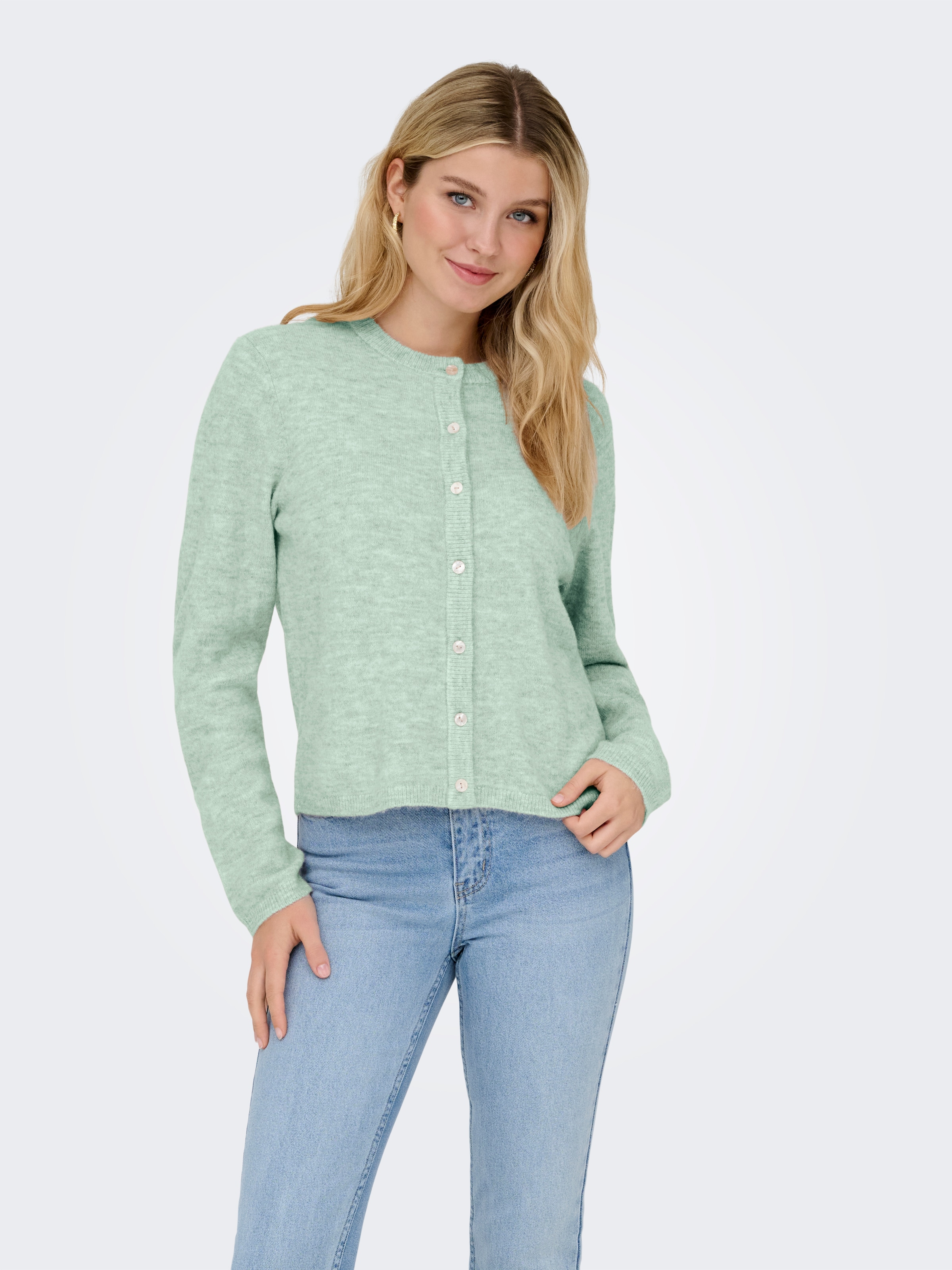 ONLY Strickjacke »ONLSIMONI L/S O-NECK CARDIGAN KNT NOOS« lockere Passform