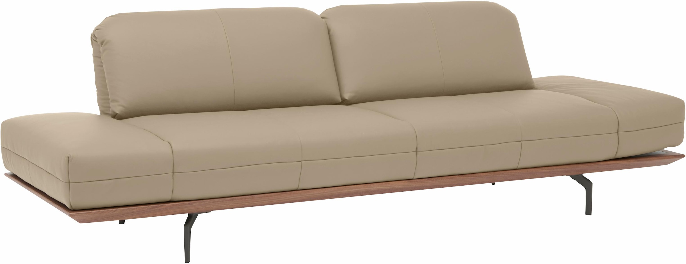 hülsta sofa 3-Sitzer »hs.420«, in 2 Qualitäten, Holzrahmen in Eiche Natur  oder Nußbaum, Breite 232 cm auf Rechnung kaufen