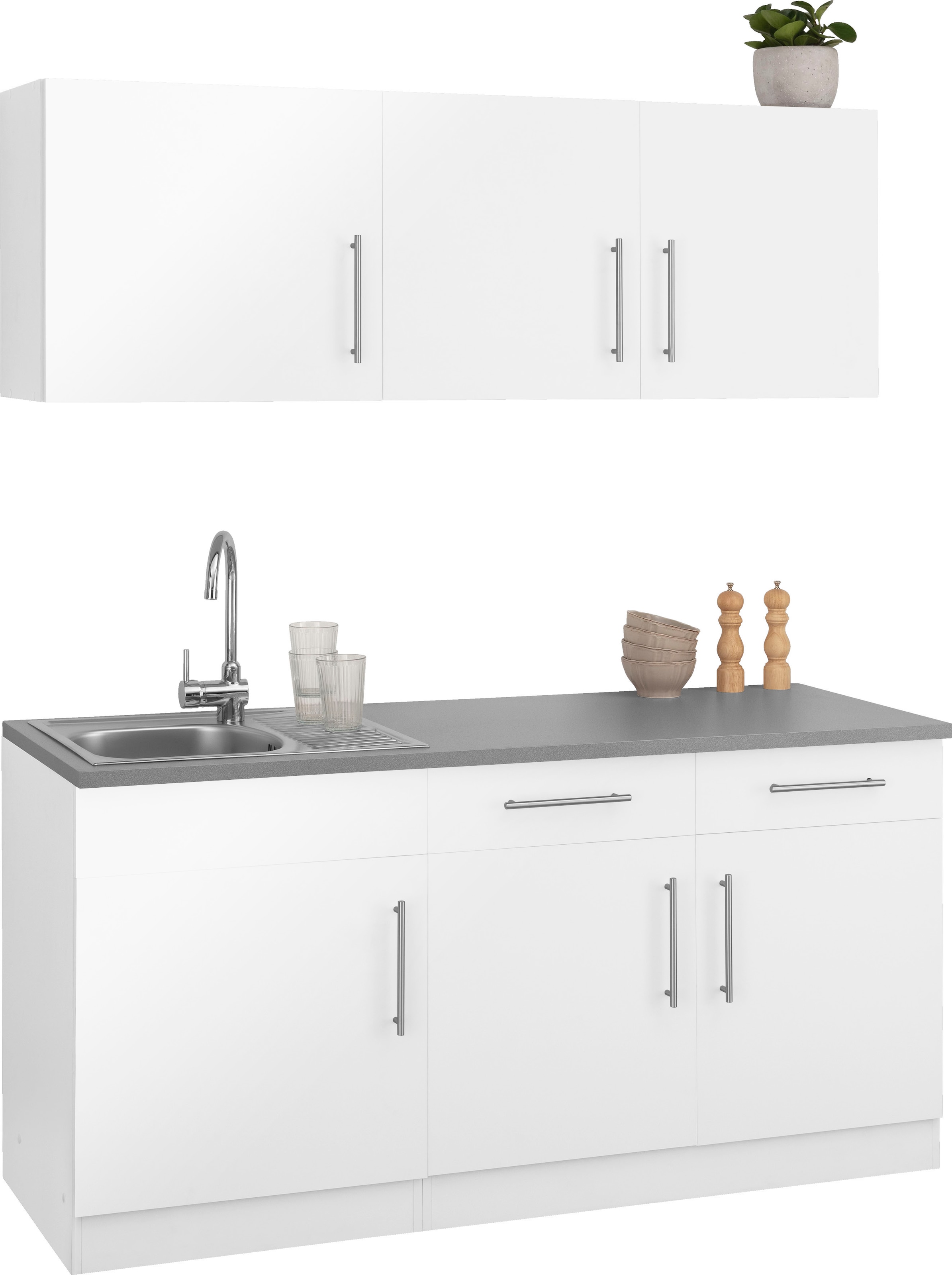 wiho Küchen Pantryküche »Cali«, ohne E-Geräte, Breite 160 cm