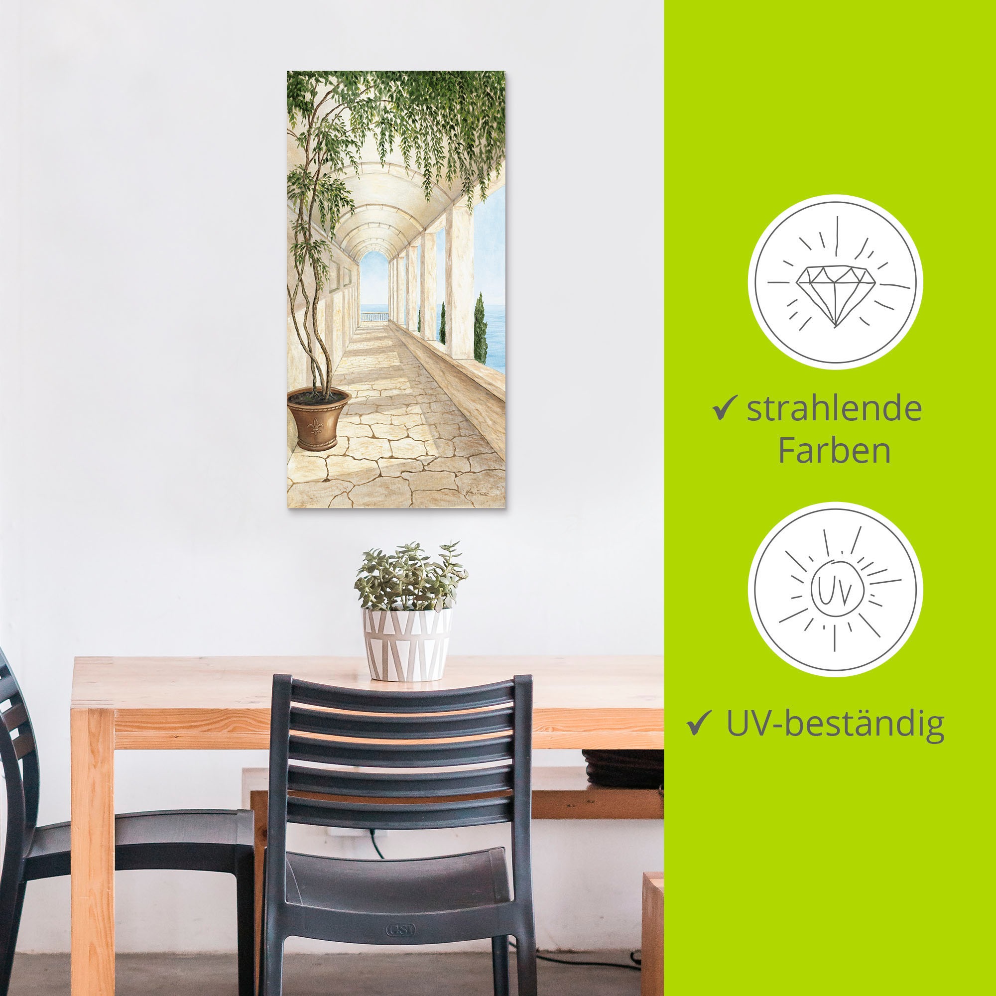 Artland Wandbild »Capri«, Gebäude, (1 St.), als Alubild, Outdoorbild, Leinwandbild, Poster, Wandaufkleber