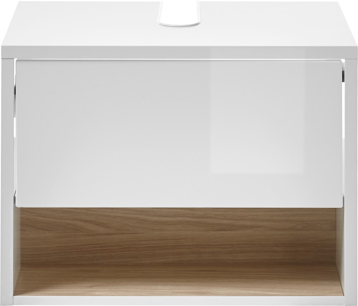 Places of Style Badmöbel-Set »Studio Line, Bad im modernen Design, 3-teiliges Badezimmer«, (3 St.), Schrank, Unterschrank und Spiegel, in zwei Farben verfügbar, Stauraum
