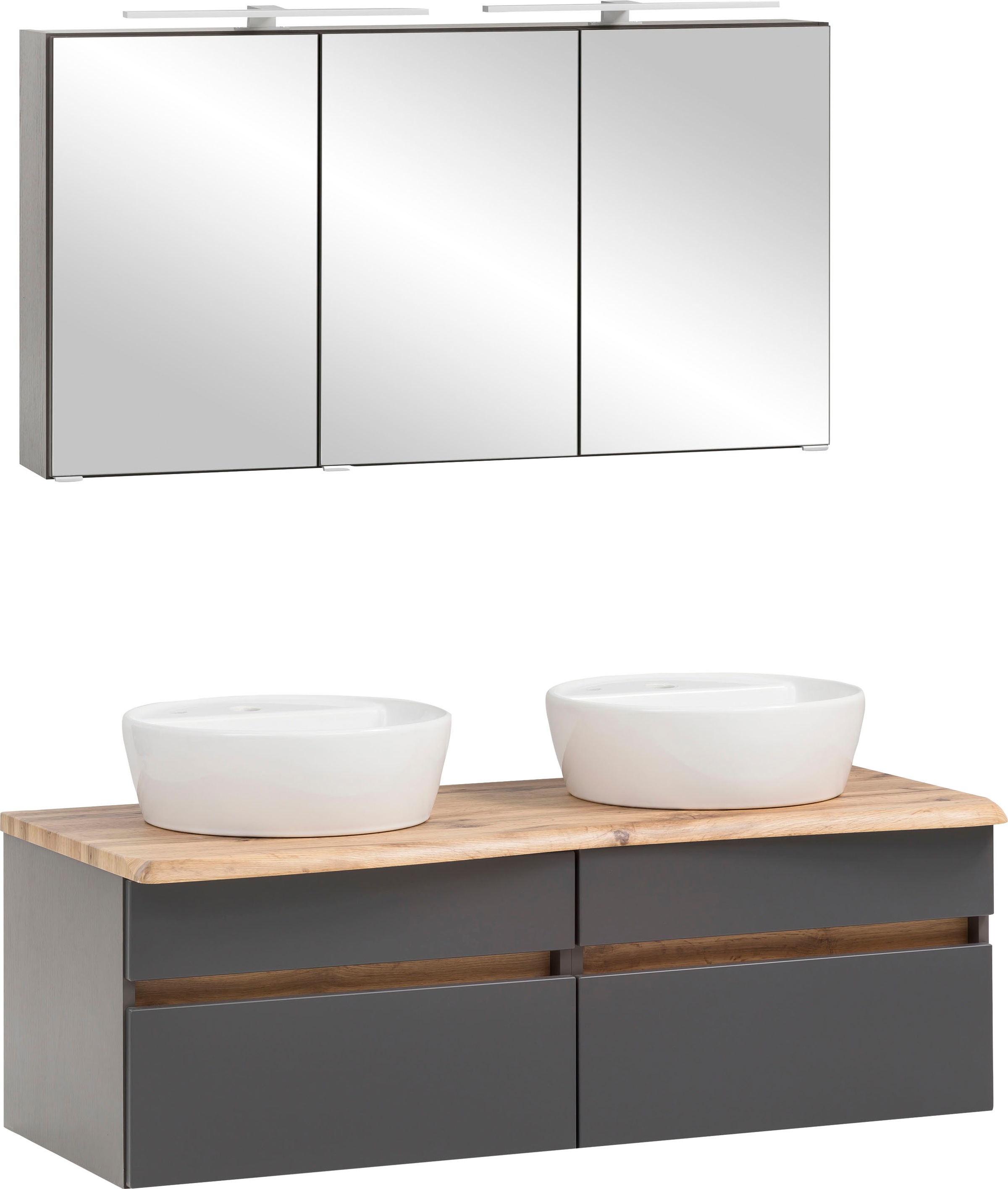 welltime Badmöbel-Set »Lienz« Spiegelschrank und Waschtisch, 2 Stk. tlg. günstig online kaufen