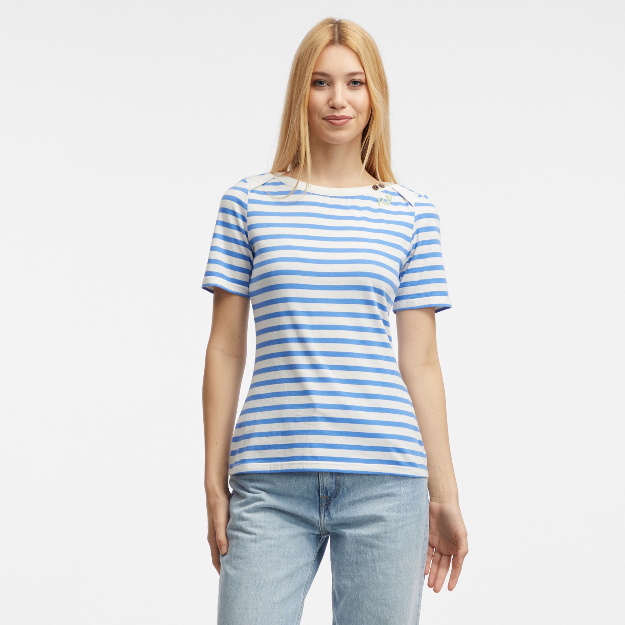 Ragwear Kurzarmshirt »AGATTKA MARINA TOP«, maritimes Streifen Design