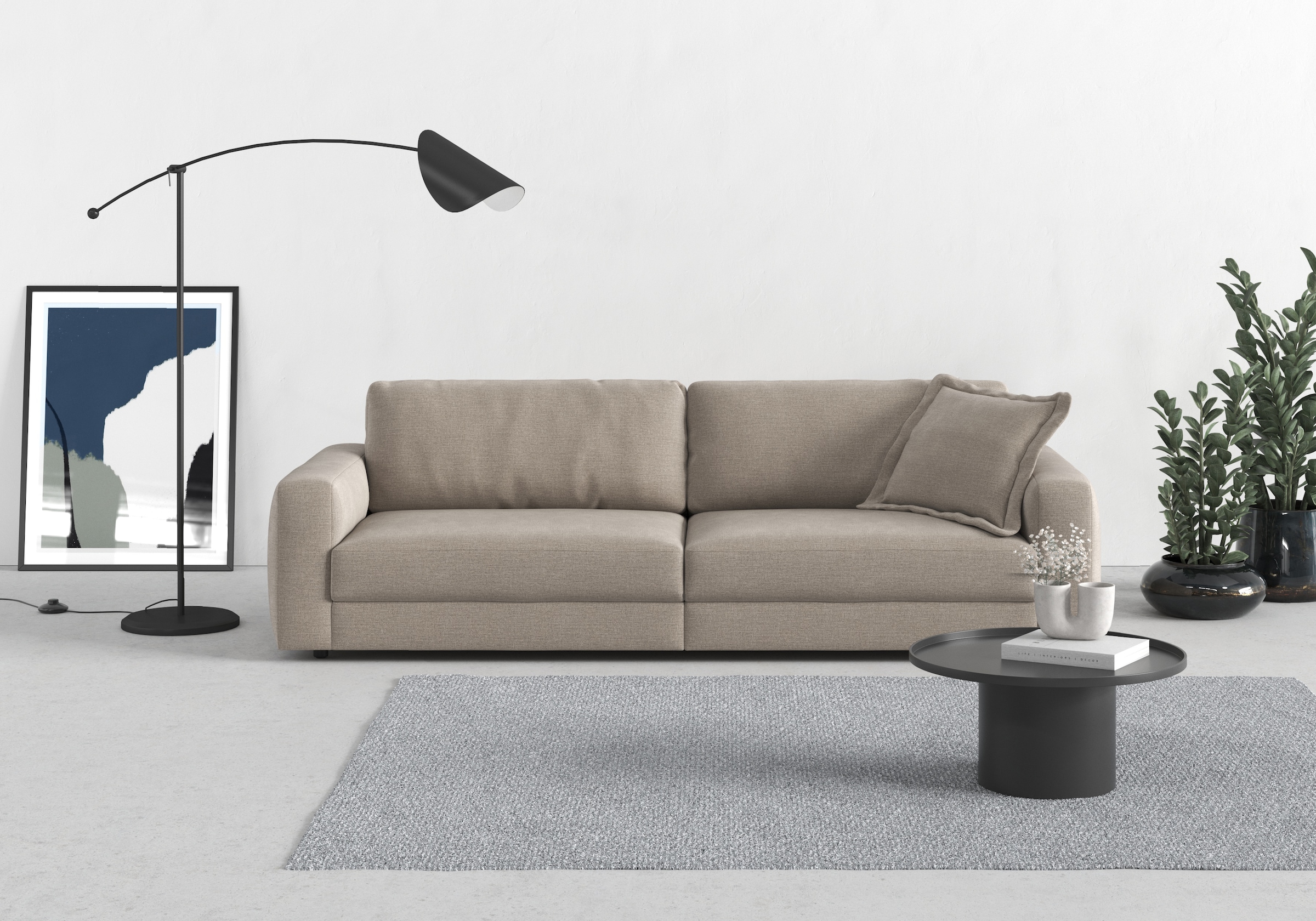 TRENDMANUFAKTUR Big-Sofa »Bourbon« extra tiefe Sitzfläche, wahlweise mit Si günstig online kaufen