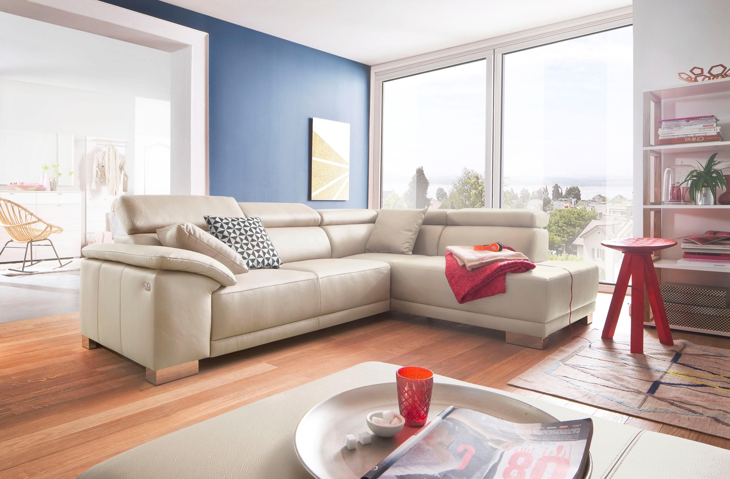 3C Candy Ecksofa »Menorca modern und bequem, OTTOs Choice, L-Form«, Kopftei günstig online kaufen