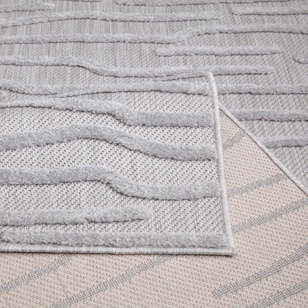 Carpet City Teppich »In-& Outdoorteppich 450, rechteckig, & und 3D-Effekt, Terrasse, bestellen Flur bequem Santorini Küche, Gestreift«, für Wetterfest UV-beständig Balkon, schnell