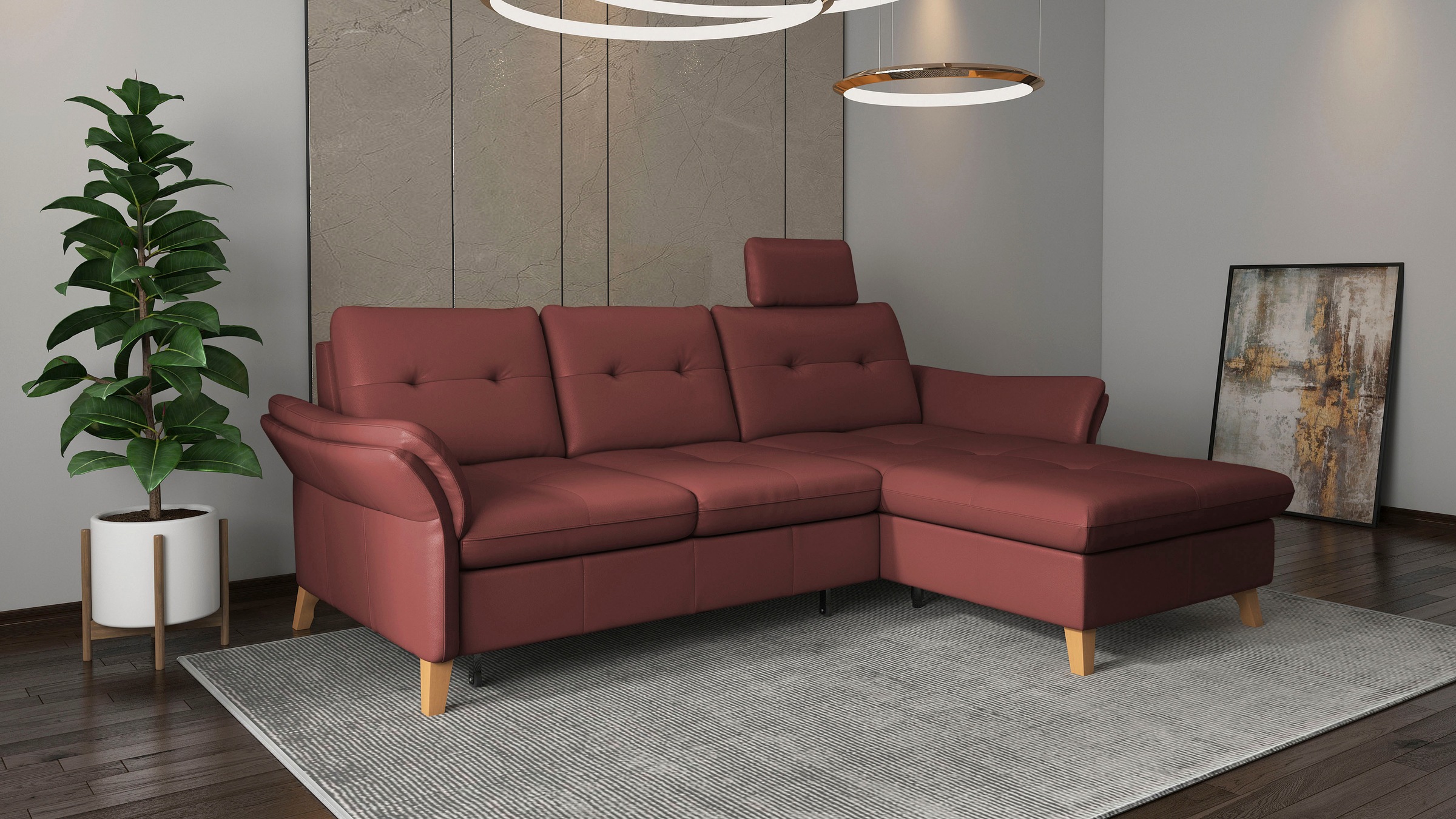 sit&more Ecksofa »Göteborg«, Sitztiefenverstellung und Federkern, wahlweise günstig online kaufen