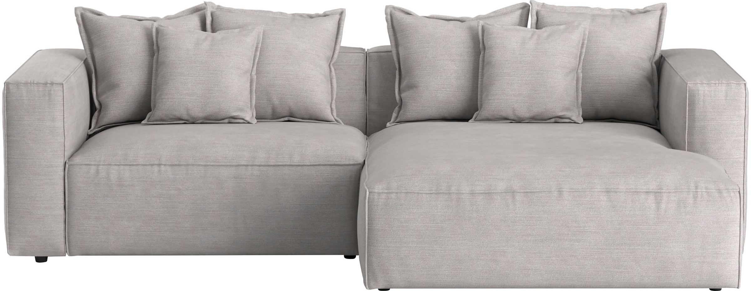 INOSIGN Ecksofa »Cowboy L-Form«, mit 6 Kissen, kubisches Sofa günstig online kaufen