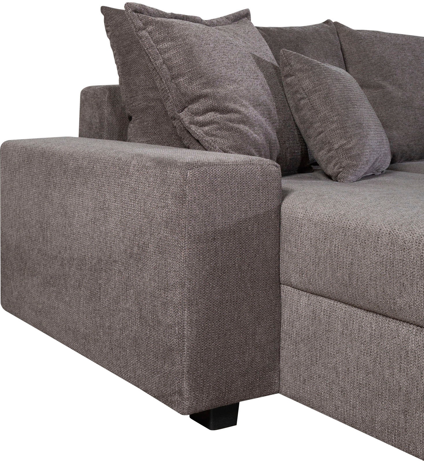 OTTO home Wohnlandschaft »Alexa U-Form, B: 313 cm« Bettfunktion, Bettkasten & 4 Zierkissen, Federkern