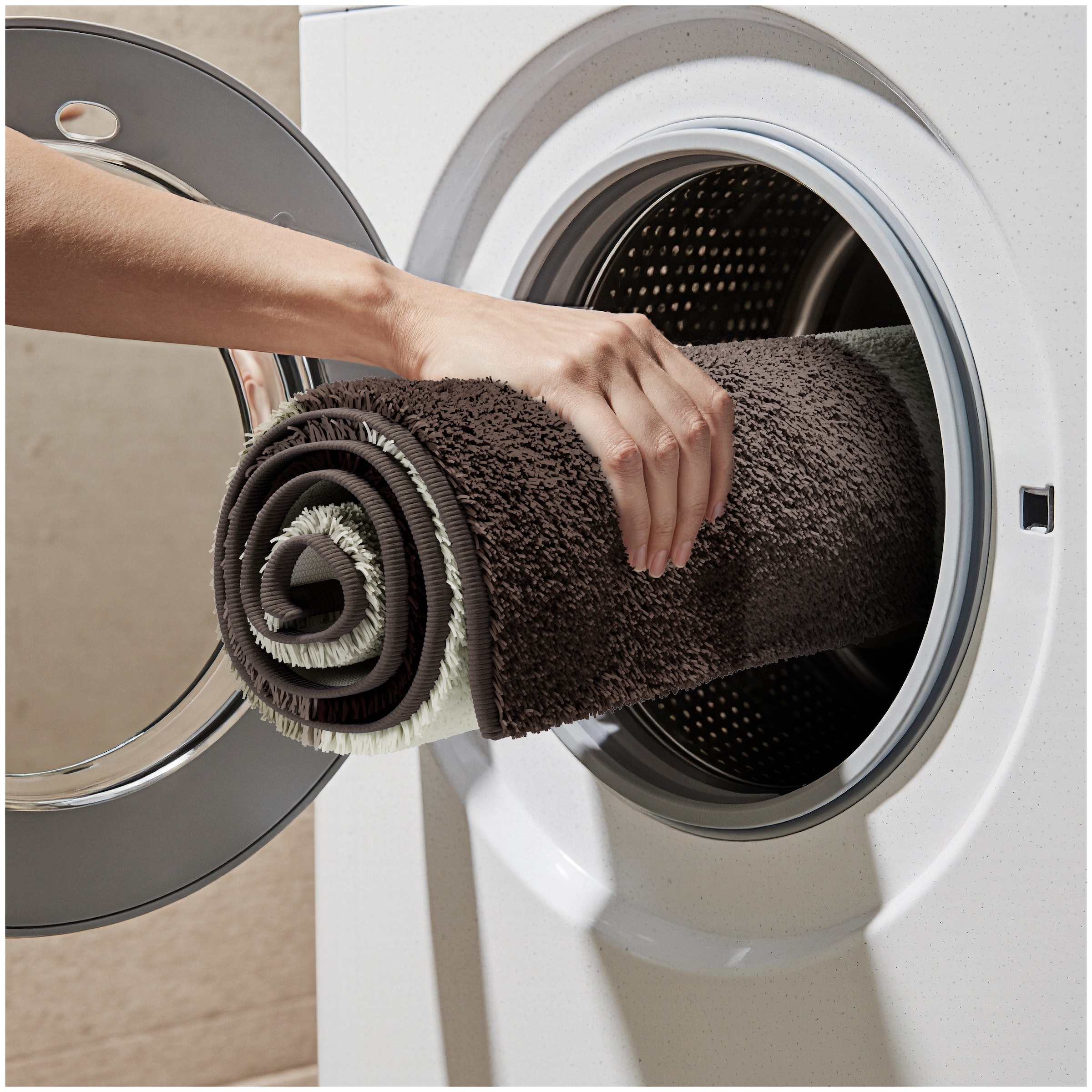 Grund Badematte »Mosaik, Badvorleger, Badezimmer Teppich, sehr weich« Höhe 20 mm rutschhemmend beschichtet fußbodenheizungsgeeignet angenehm weich, auch als 3 teiliges Set erhältlich, Made in Europe