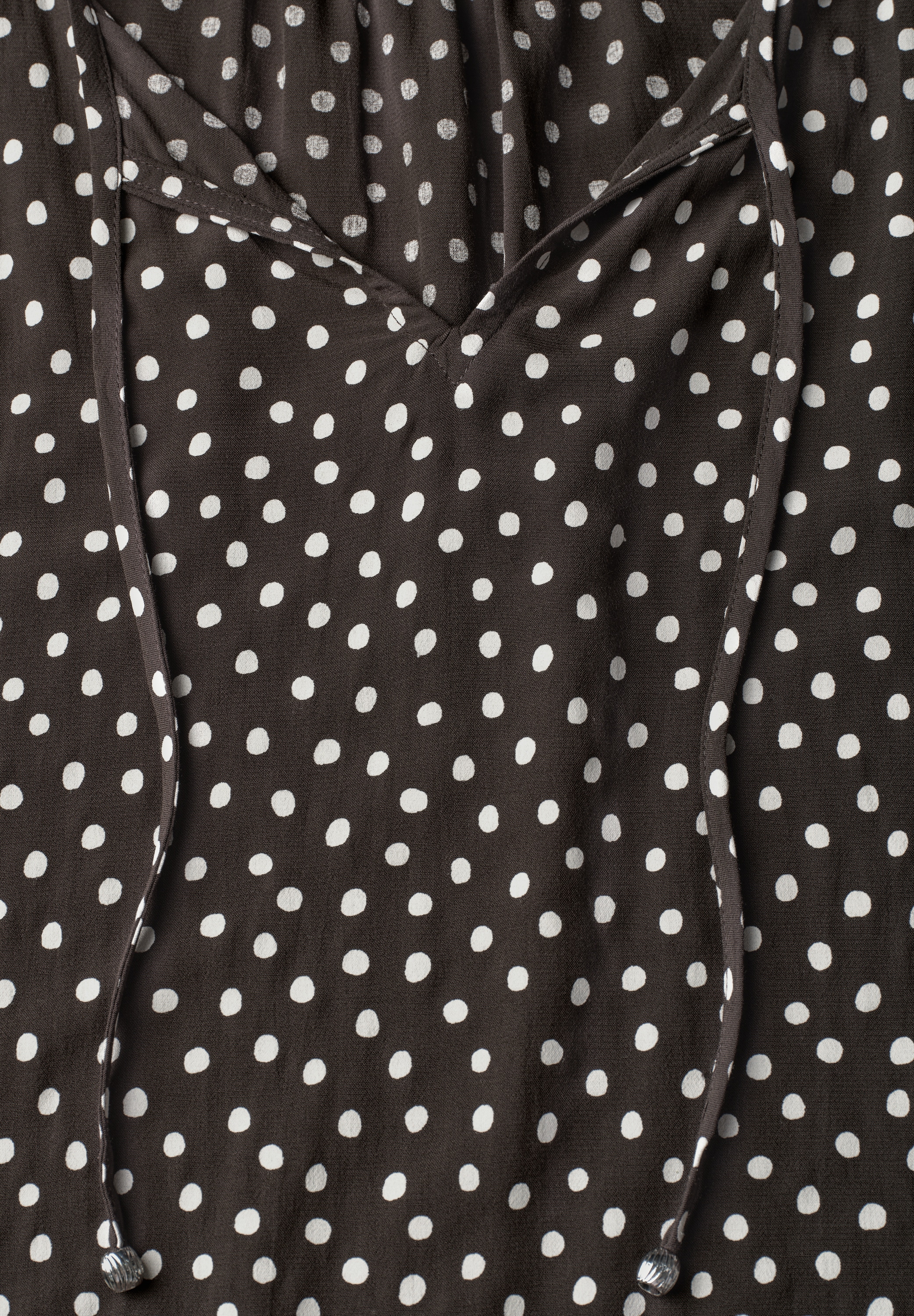 STREET ONE Druckbluse 3/4-Arm Tunika mit Split Neck / mit Punkten