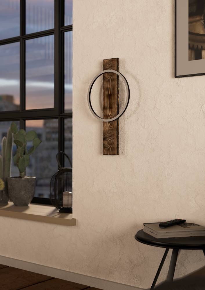 EGLO Wandleuchte »BOYAL«, 1 flammig, Leuchtmittel LED-Modul | LED fest integriert, Wandleuchte, Wohnzimmerlampe, Lampe, Flurlampe in Schwarz, Braun, Weiß