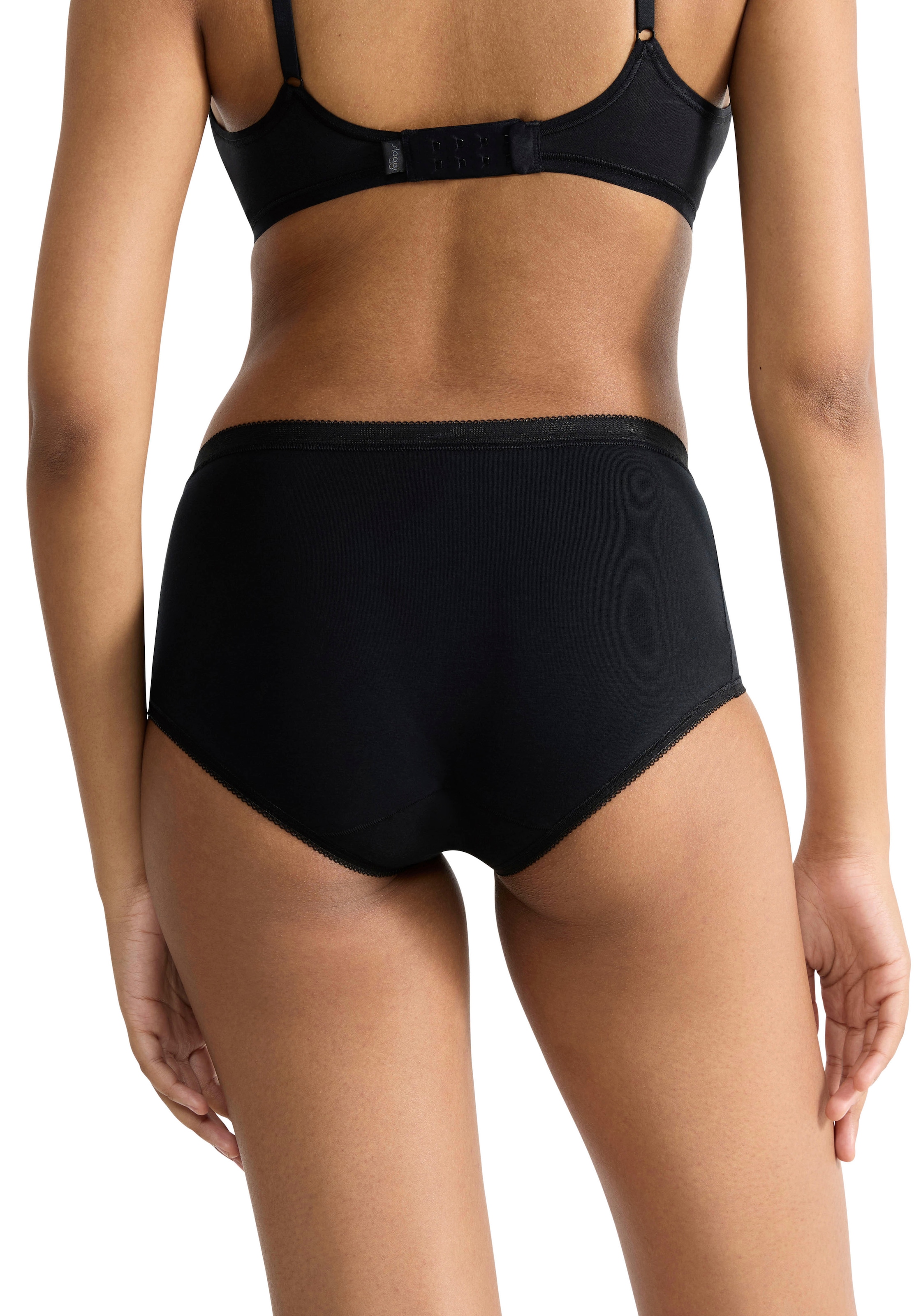 sloggi Midislip »Basic+« 3er Pack,  Baumwolle, klassischer Stil, bequem, mittelhoher Bund, Softnähte