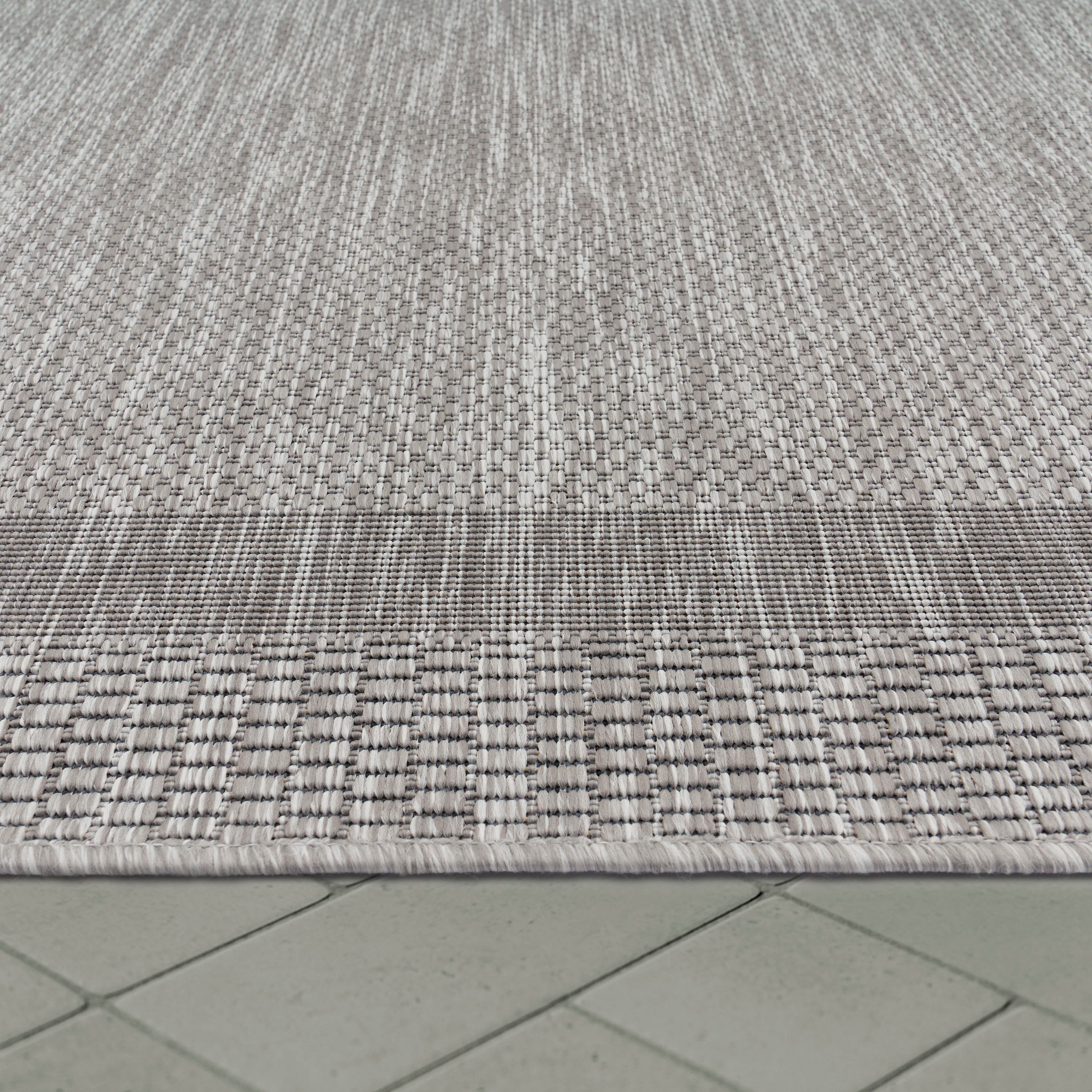Paco Home Teppich Outdoor rechteckig, online dezenter geeignet mit Flachgewebe, »Roma kaufen Bordüre, meliert, In- 272«, und
