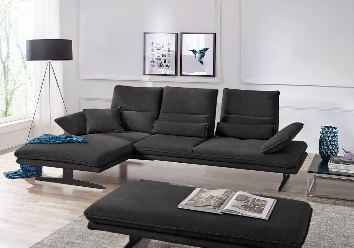 W.SCHILLIG Ecksofa »broadway, Designsofa mit tollem Sitzkomfort« Sitztiefen günstig online kaufen