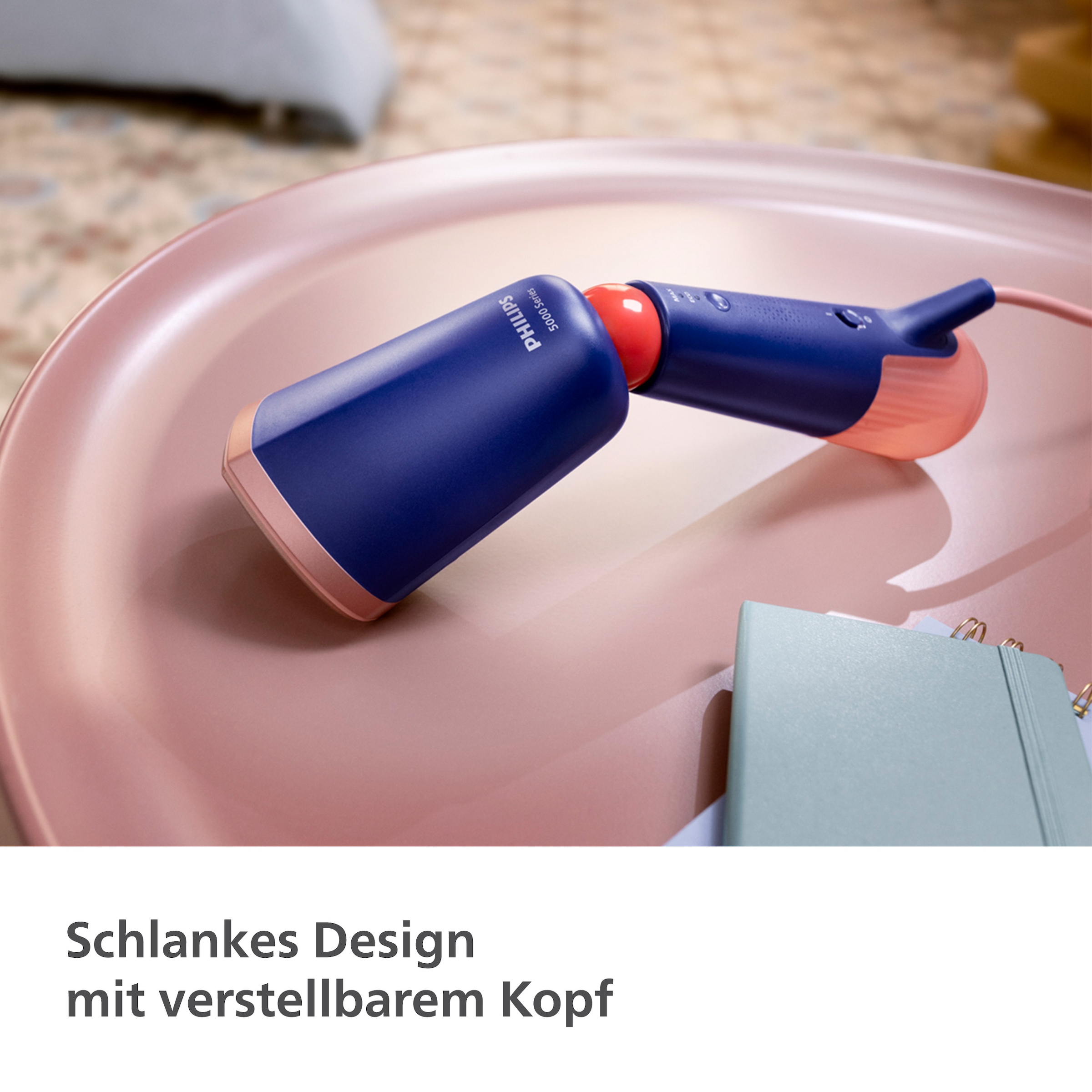 Philips Dampfbürste »STH5030 "Styler", 120 ml und 200 ml Wassertank, Metallplatte«, 1400 W, Steamer im schlanken Design; 2-in-1 Handschuh, Tasche, Stylemat inkl.