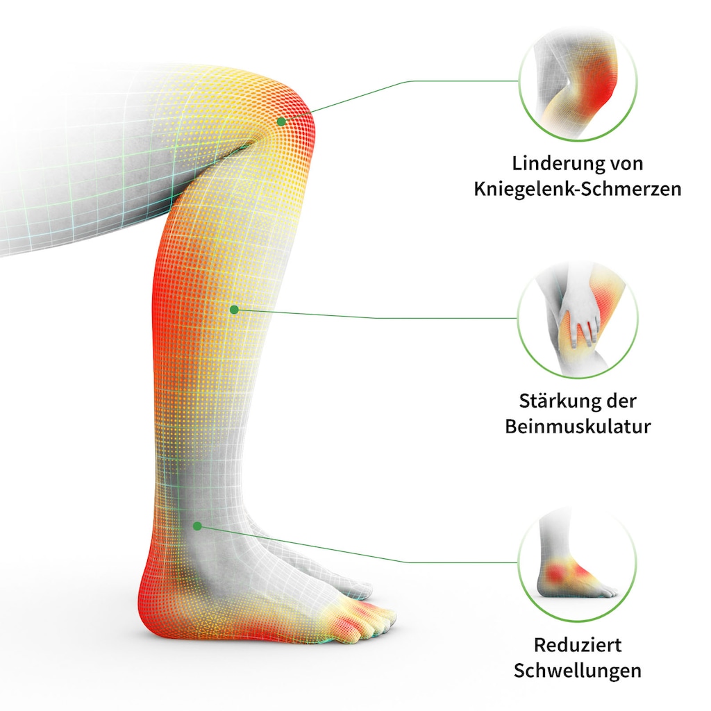 REVITIVE EMS-Fußmassage-Gerät »Medic Plus Knie Durchblutungs-Stimulator«, Lindert Beschwerden, schlechte Durchblutung, Schwellungen, Krämpfe