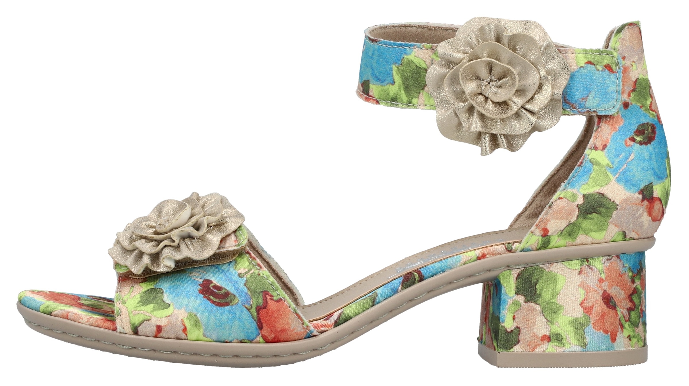 Rieker Sandalette, Sommerschuh, Riemchensandale, Urlaubschuh mit praktischem Klett