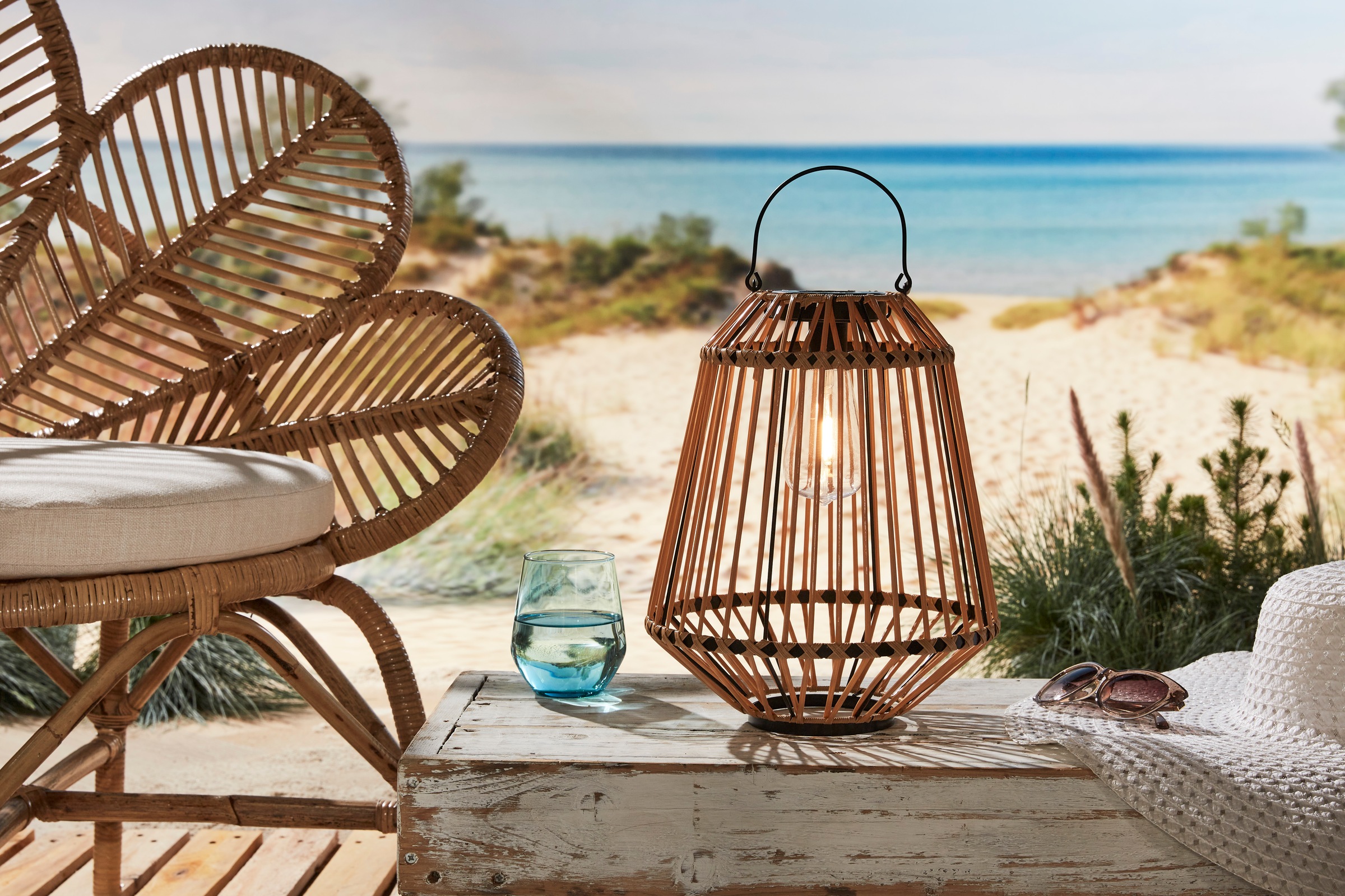 LUXFORM Außen-Tischleuchte »Solar-Tischlampe - Ibiza - LED - 15 Lumen«, Leu günstig online kaufen