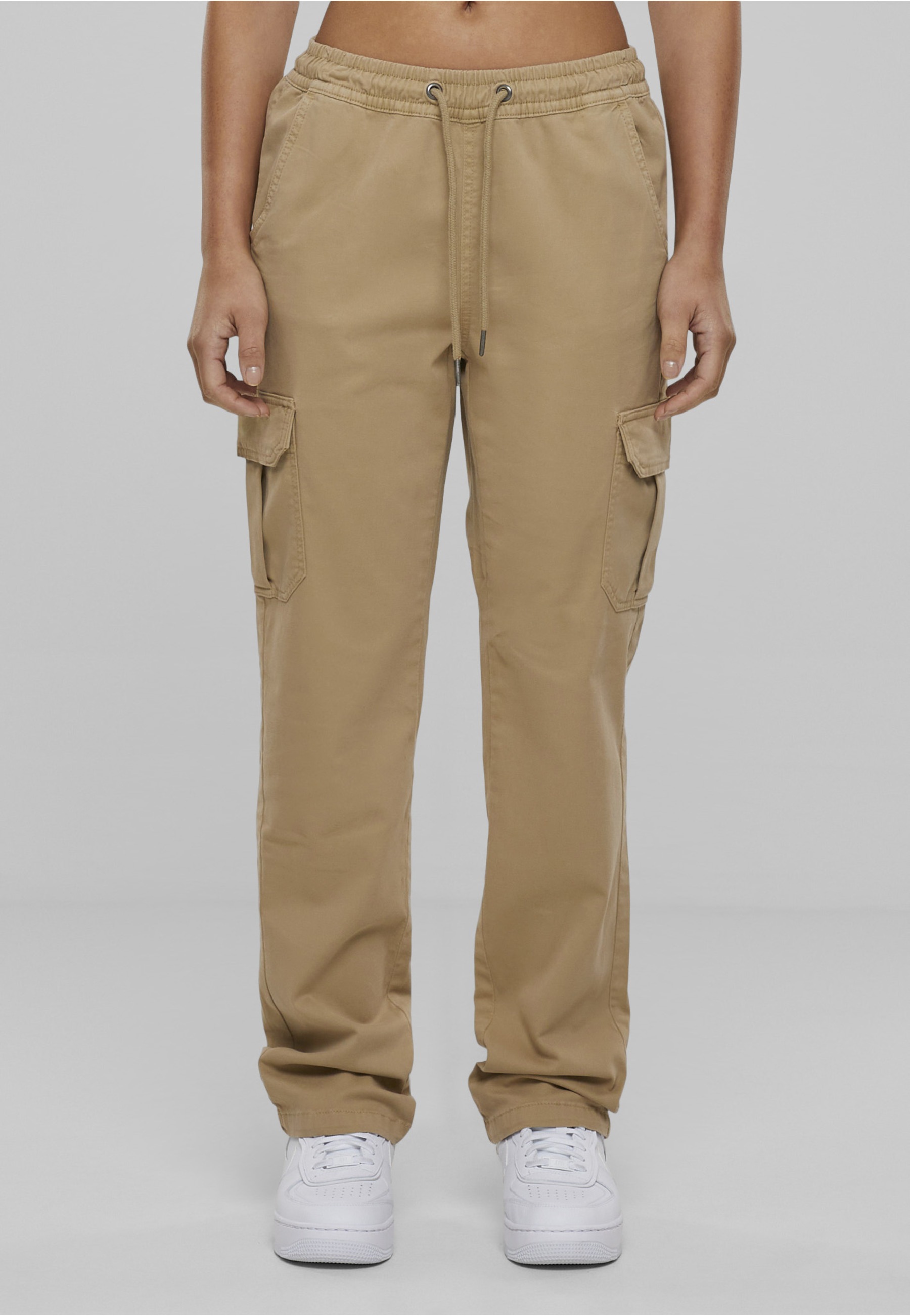 URBAN CLASSICS Cargohose »Urban Classics Damen Ladies High Waist Twill Cargo Pants«