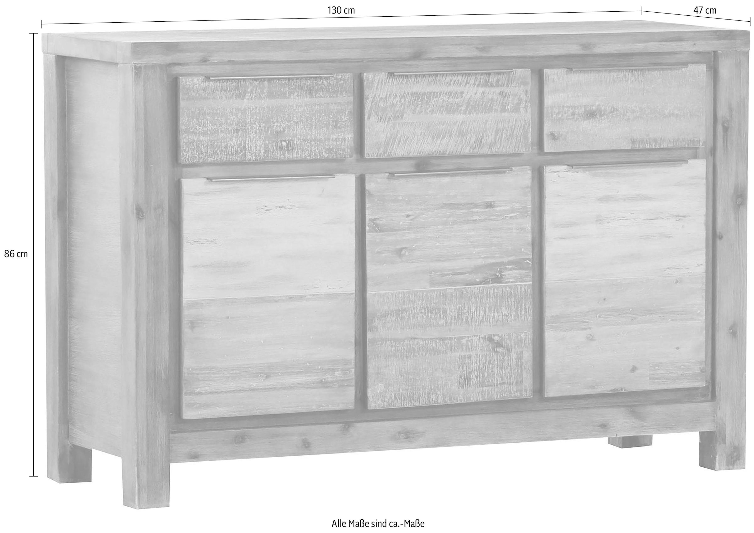 Gutmann Factory Sideboard »Tulsa«, Kommode, Breite 130 cm
