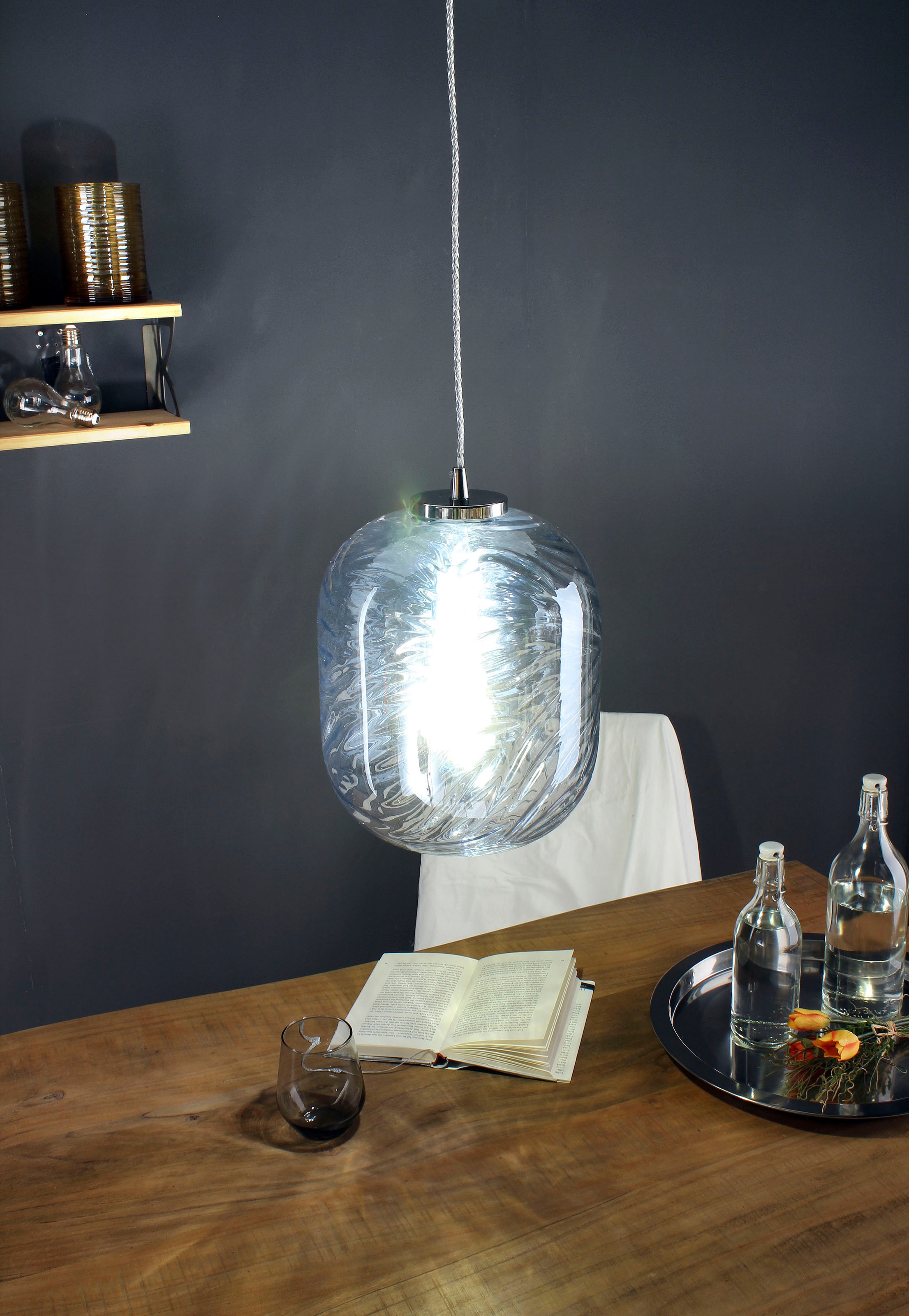 ECO-LIGHT Hängeleuchte »Nereide«, Leuchtmittel E27 | Leuchtmittel wechselbar, hochwertiges Glas
