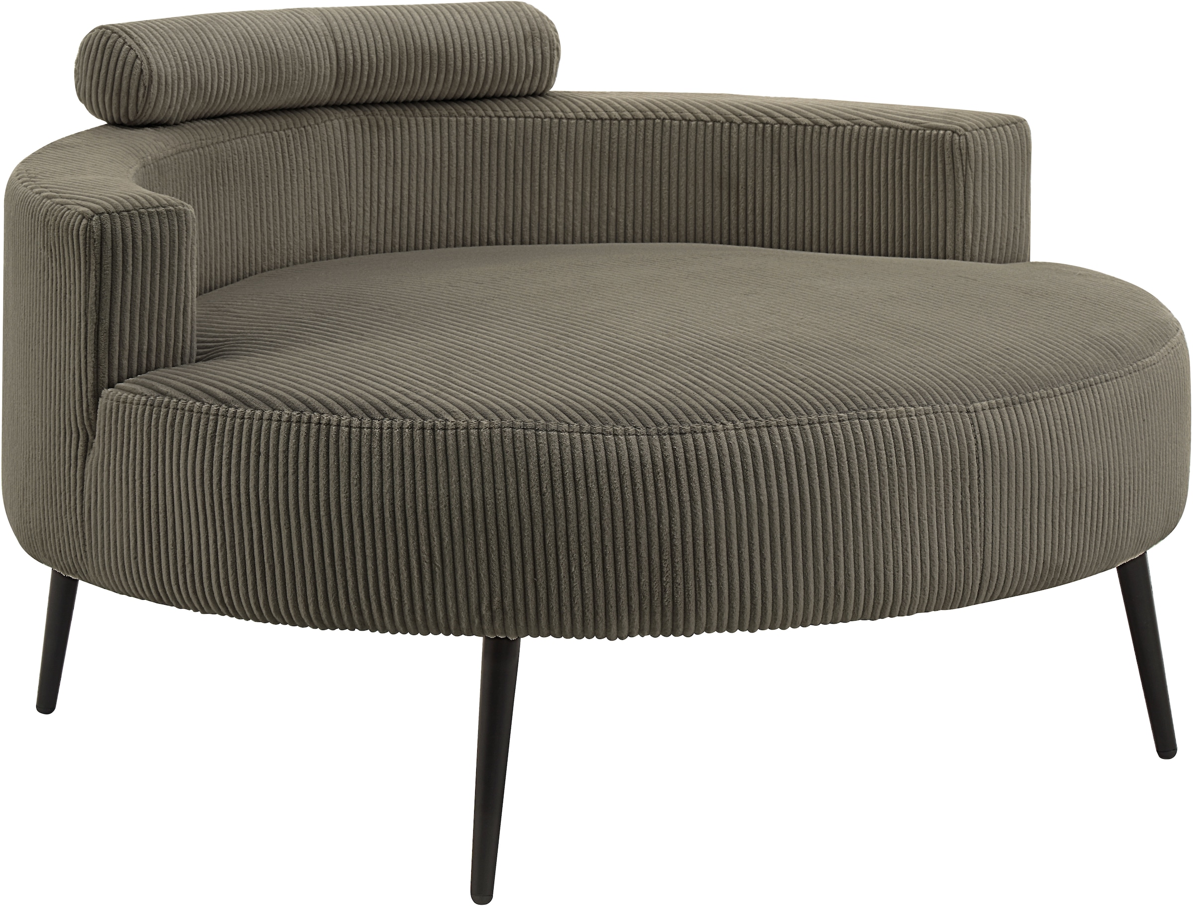 OTTO home Loveseat »Riko Sessel, B: 110 cm, Sitzhöhe: 44 cm« XXL- Sessel, mit Stauraumhocker, Rückenstütze & 4 Zierkissen