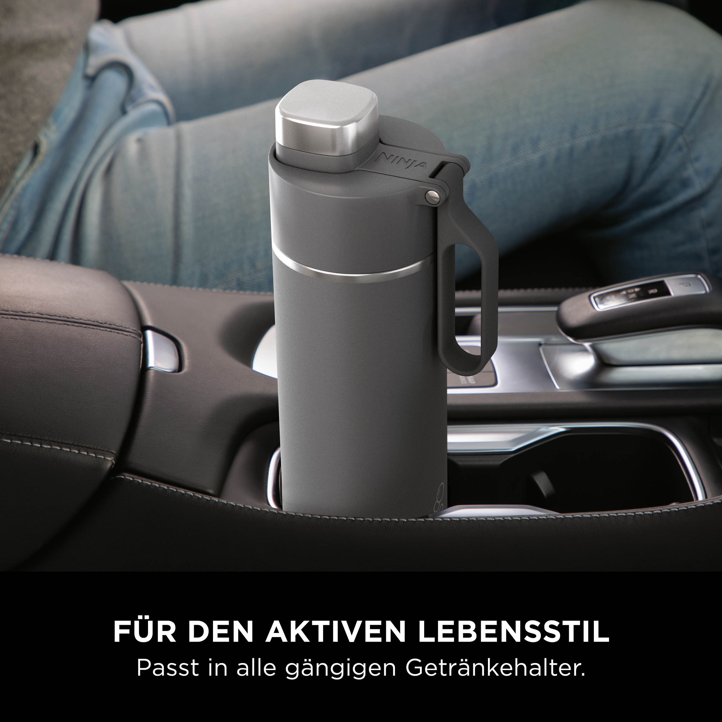 NINJA Isolierflasche »Ninja Thirsti Reiseflasche – 530 ml DW1801EUU / 700 ml DW2401EUU«, Getränke bleiben 24 Stunden kalt, 12 Stunden heiß, Eis hält 2 Tage