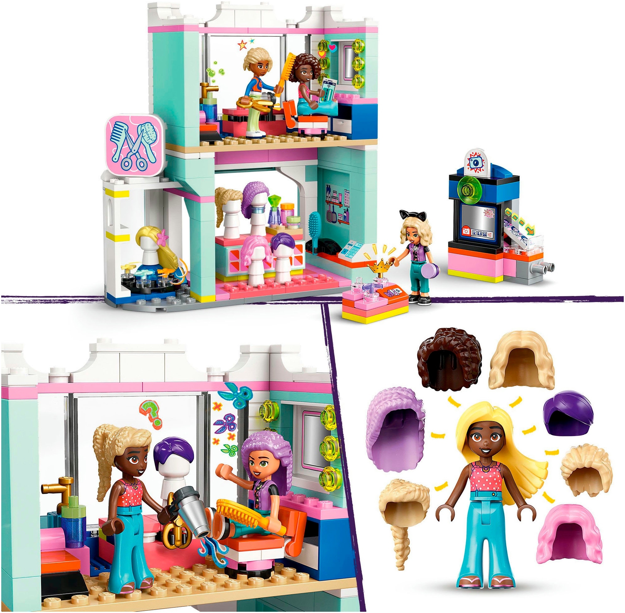 LEGO® Konstruktionsspielsteine »Friseursalon (42662), LEGO Friends«, (347 St.), Made in Europe