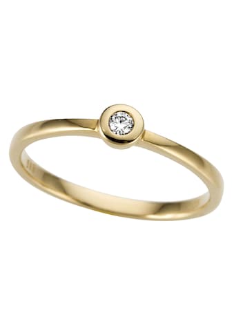 Goldring »Schmuck Geschenk Gold 333 Damenring Verlobungsring Goldring Solitär«