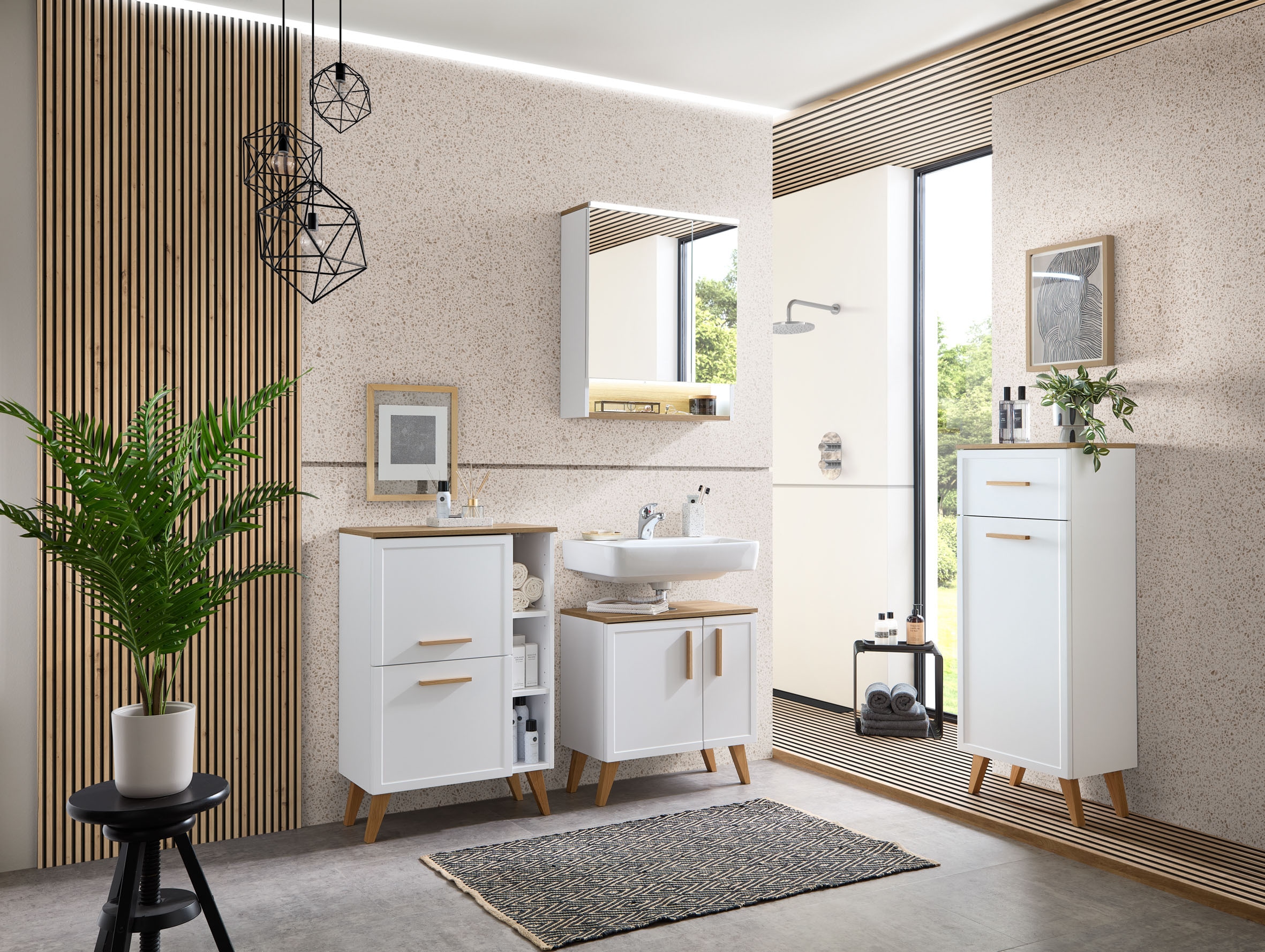 Saphir Badmöbel-Set »5-teilig, mit Soft-Close Türen und Fuß-Set« Set, 7 Stk. tlg.