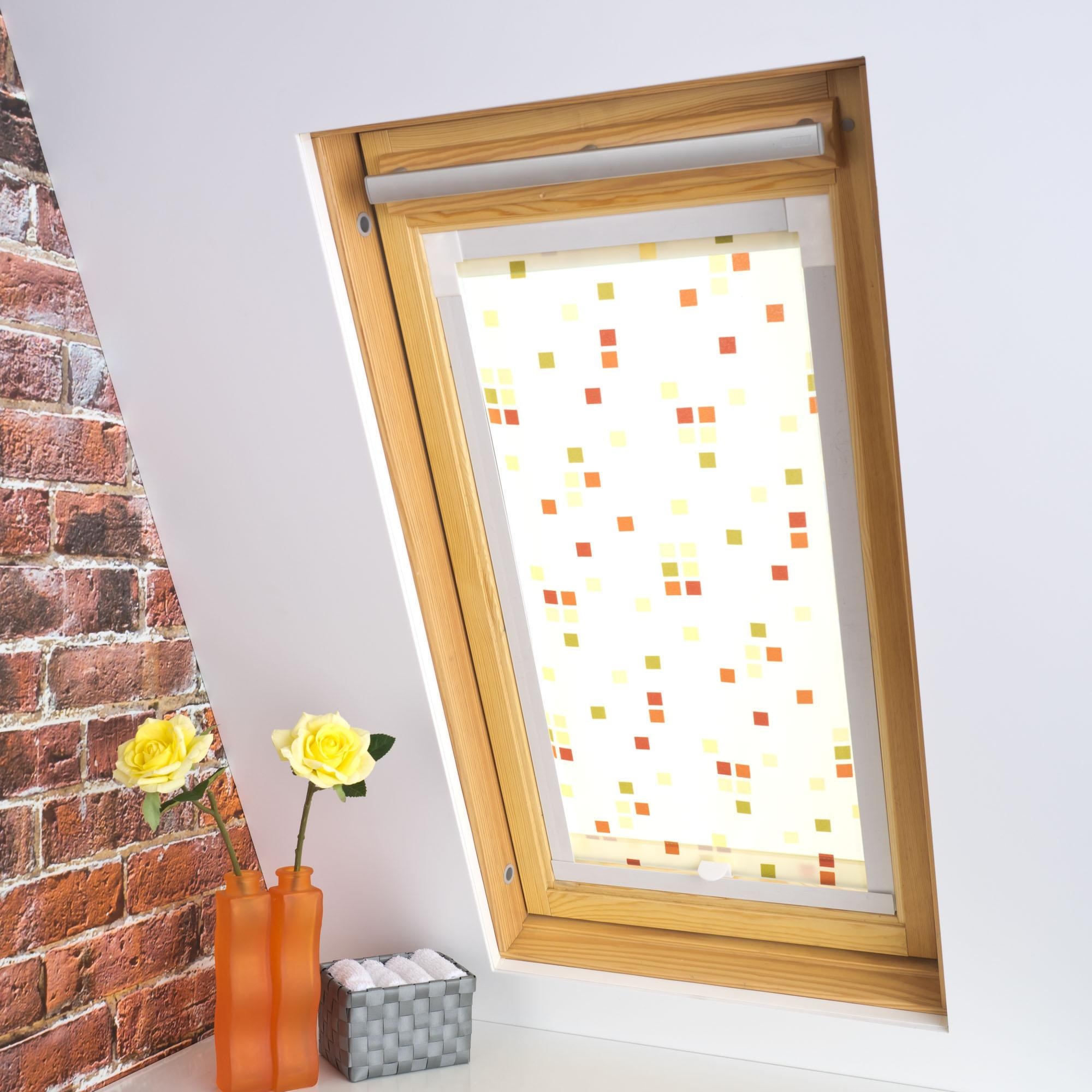 Liedeco Dachfensterrollo »Dekor«, Lichtschutz, in Führungsschienen, Dachfensterrollo Dekor