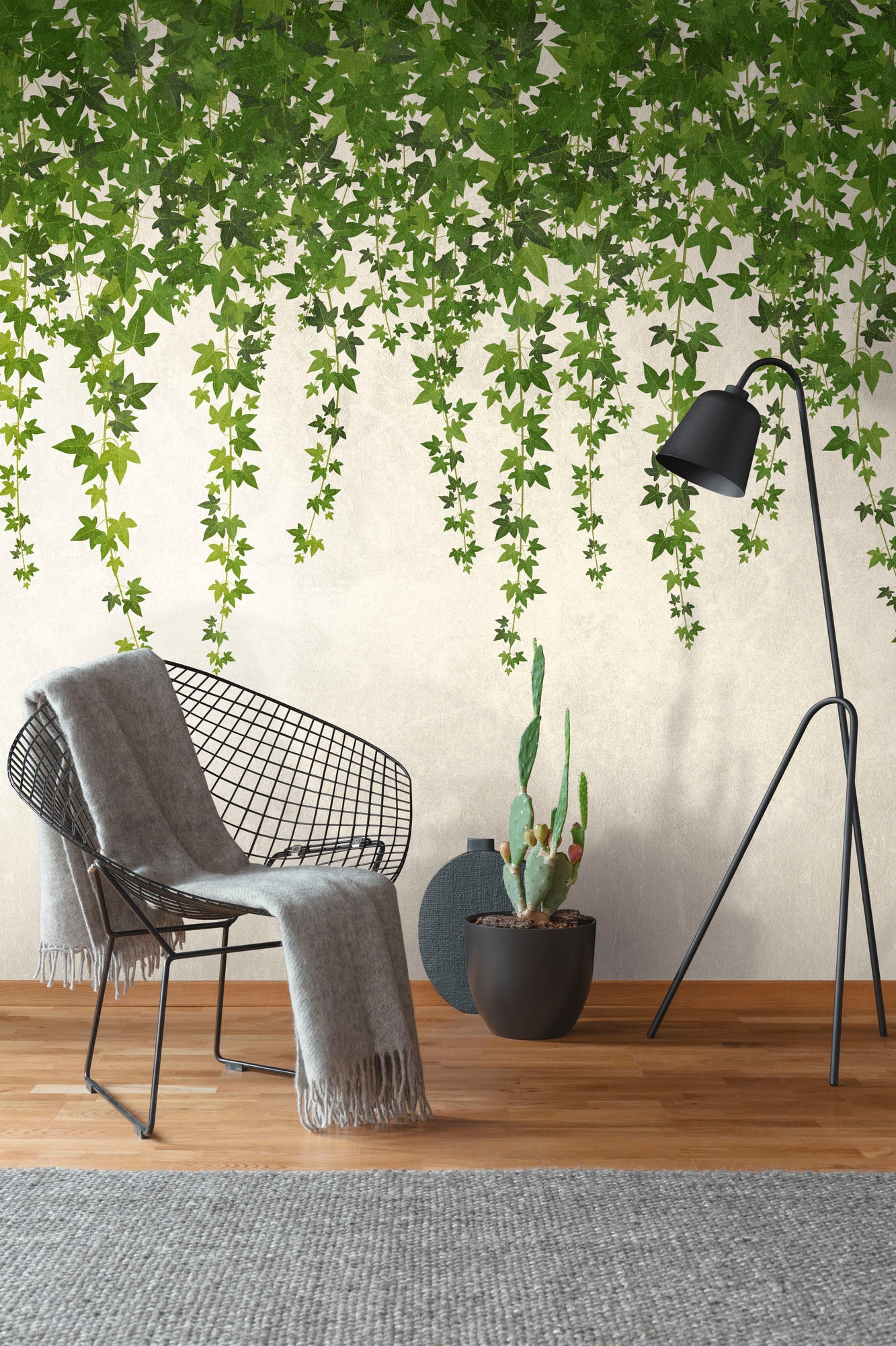 living walls Fototapete »The Wall«, botanisch-natürlich-matt, Fototapete Modern Tapete Blätter Tapeten Wohnzimmer modern Design Büro
