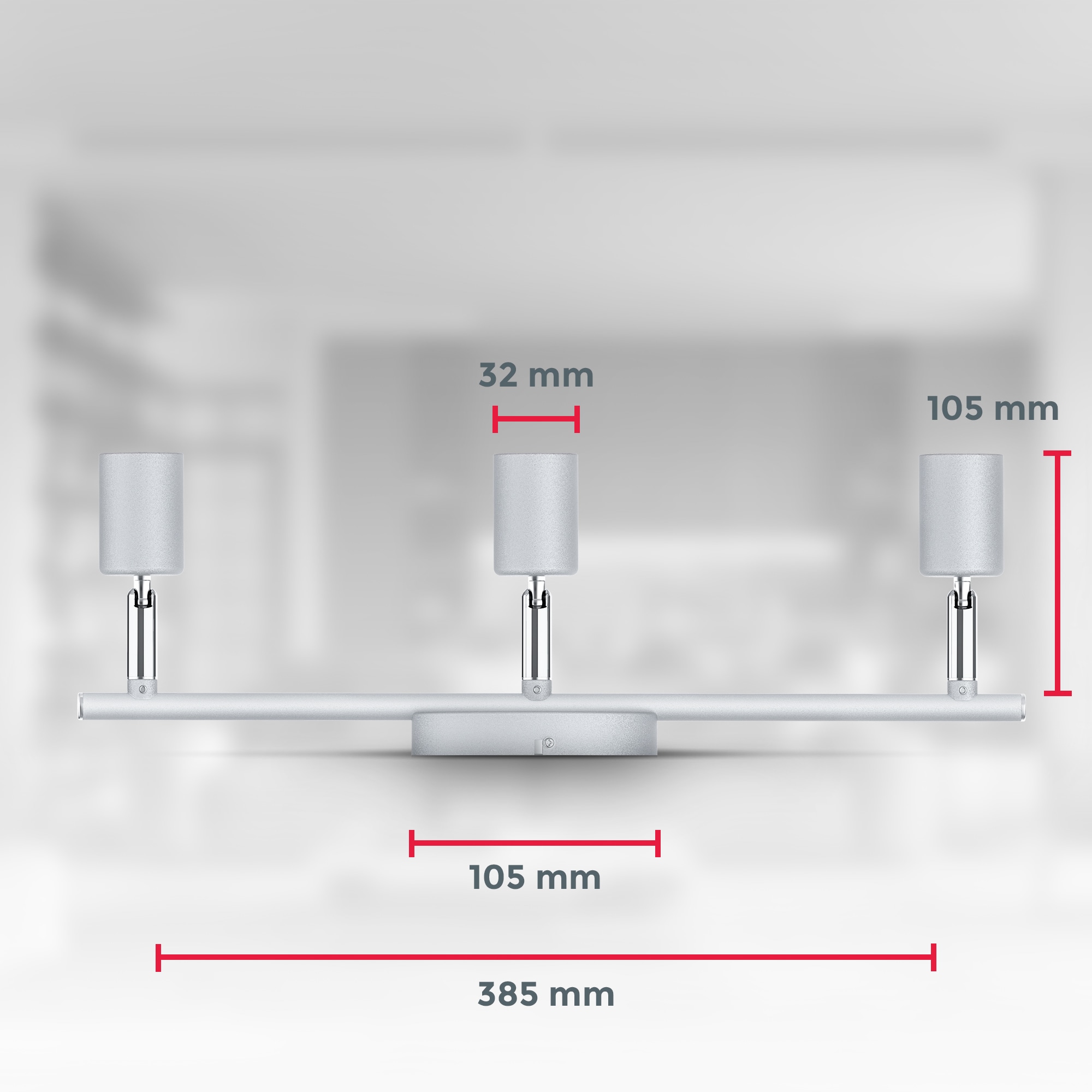 B.K.Licht Deckenleuchte, 3 flammig, Leuchtmittel GU10 | LED wechselbar, 3-flammiger LED Deckenspot, dreh-, schwenkbar, IP20, neutralweiß