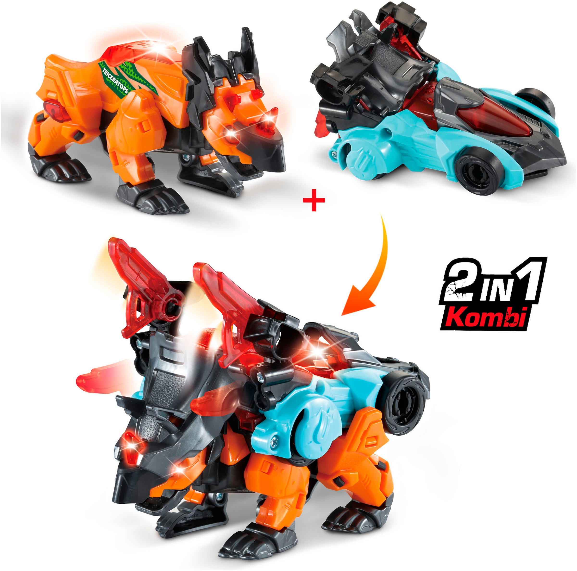 Vtech® Actionfigur »Switch&Go Dinos, Combo Triceratops«, mit Licht und Sound