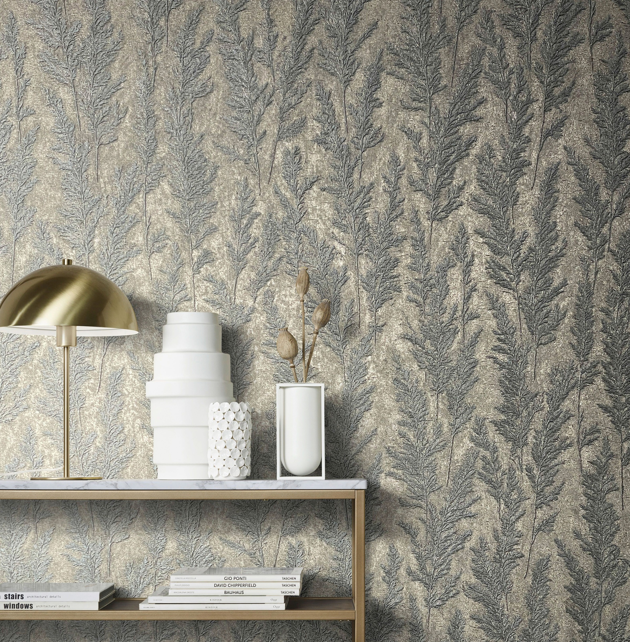Marburg Vliestapete, Wald-botanisch-floral, moderne Tapete für Wohnzimmer Schlafzimmer Küche