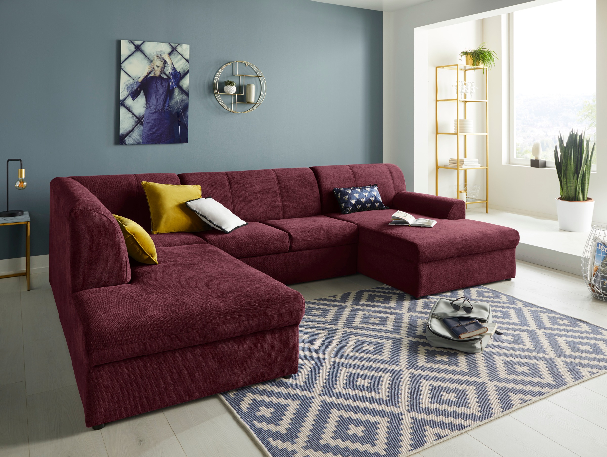 DOMO collection Wohnlandschaft "Topper, elegant und zeitlos, komfortabel, U günstig online kaufen