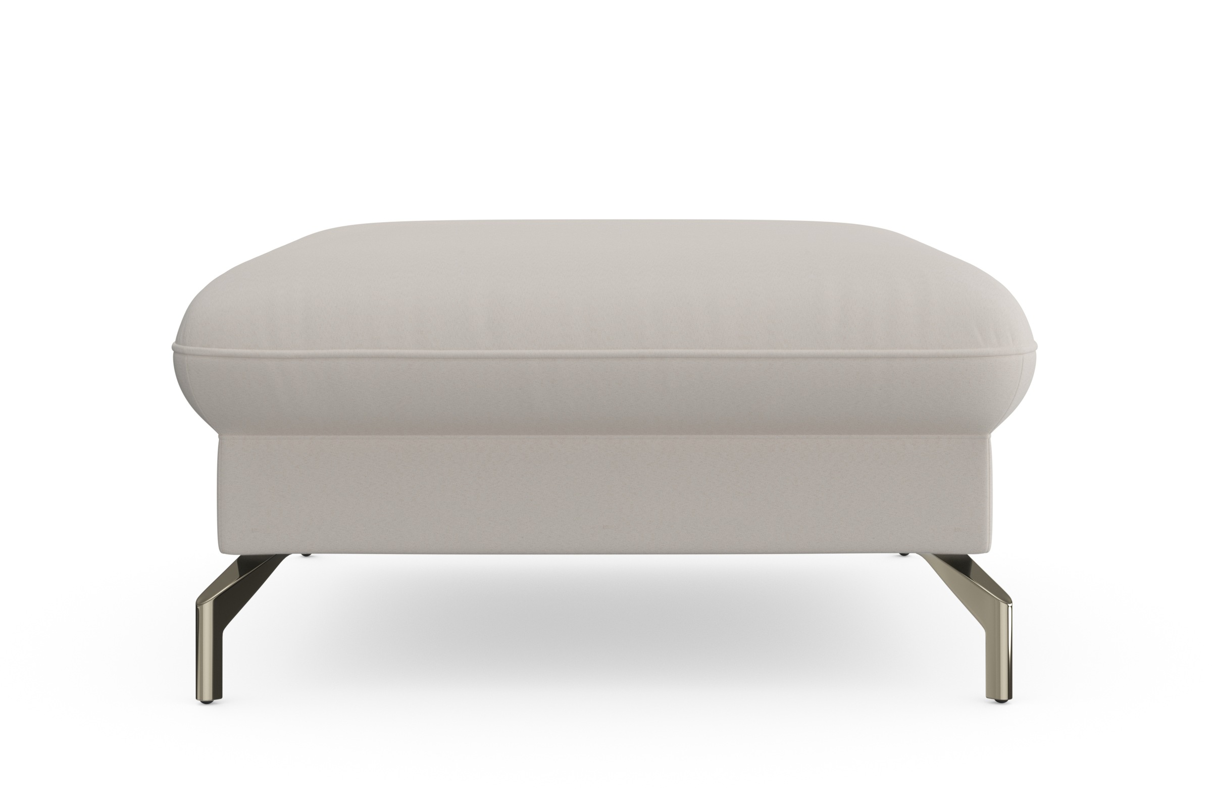sit&more Hocker »Fashion«, inklusive Federkern, mit satinierten Nickelfüßen