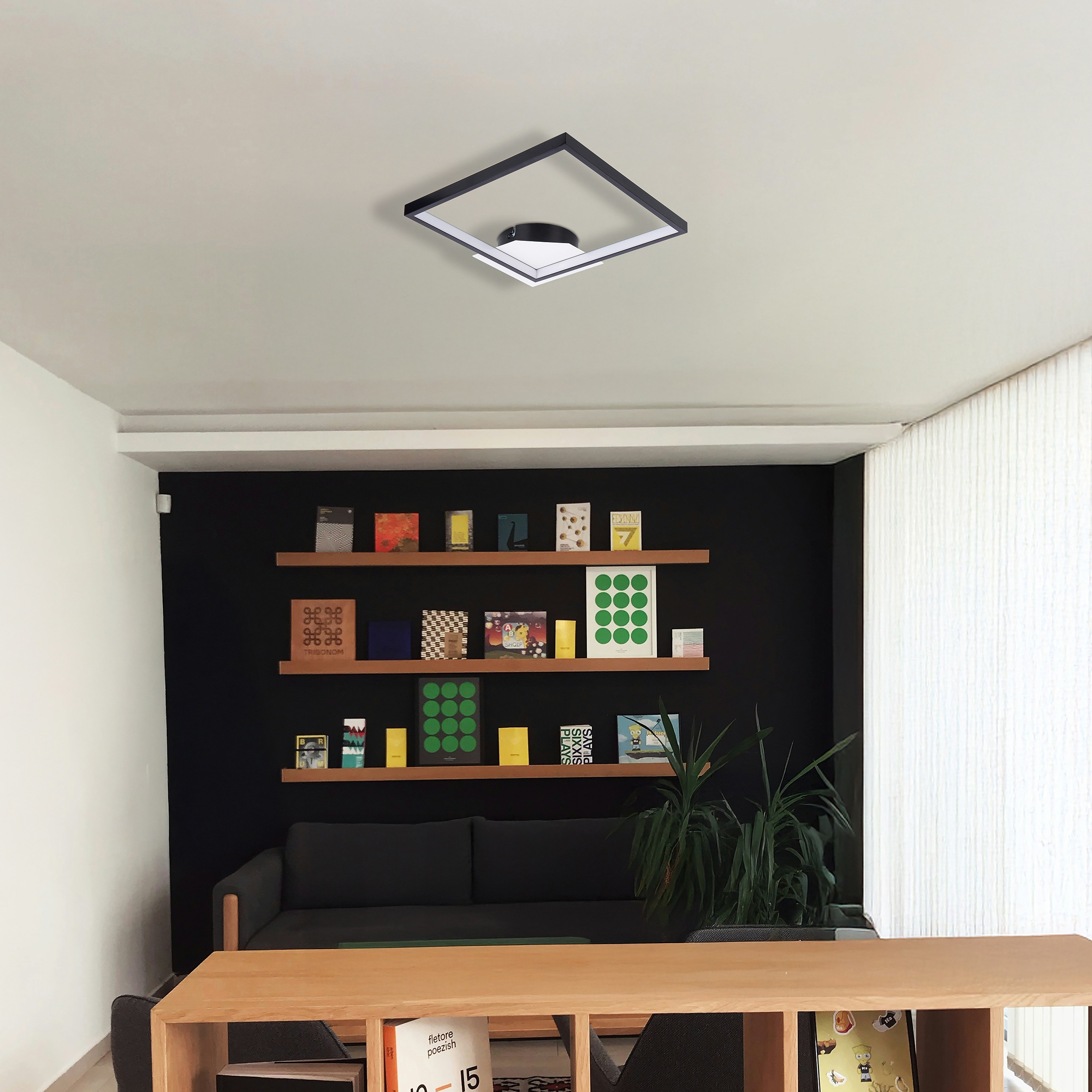 NOWA Deckenleuchte »OSLO« LED-Modul 1 Stk. Warmweiß Schwarze Deckenleuchte, kompakt, LED 3000K, inkl. Leuchtmittel