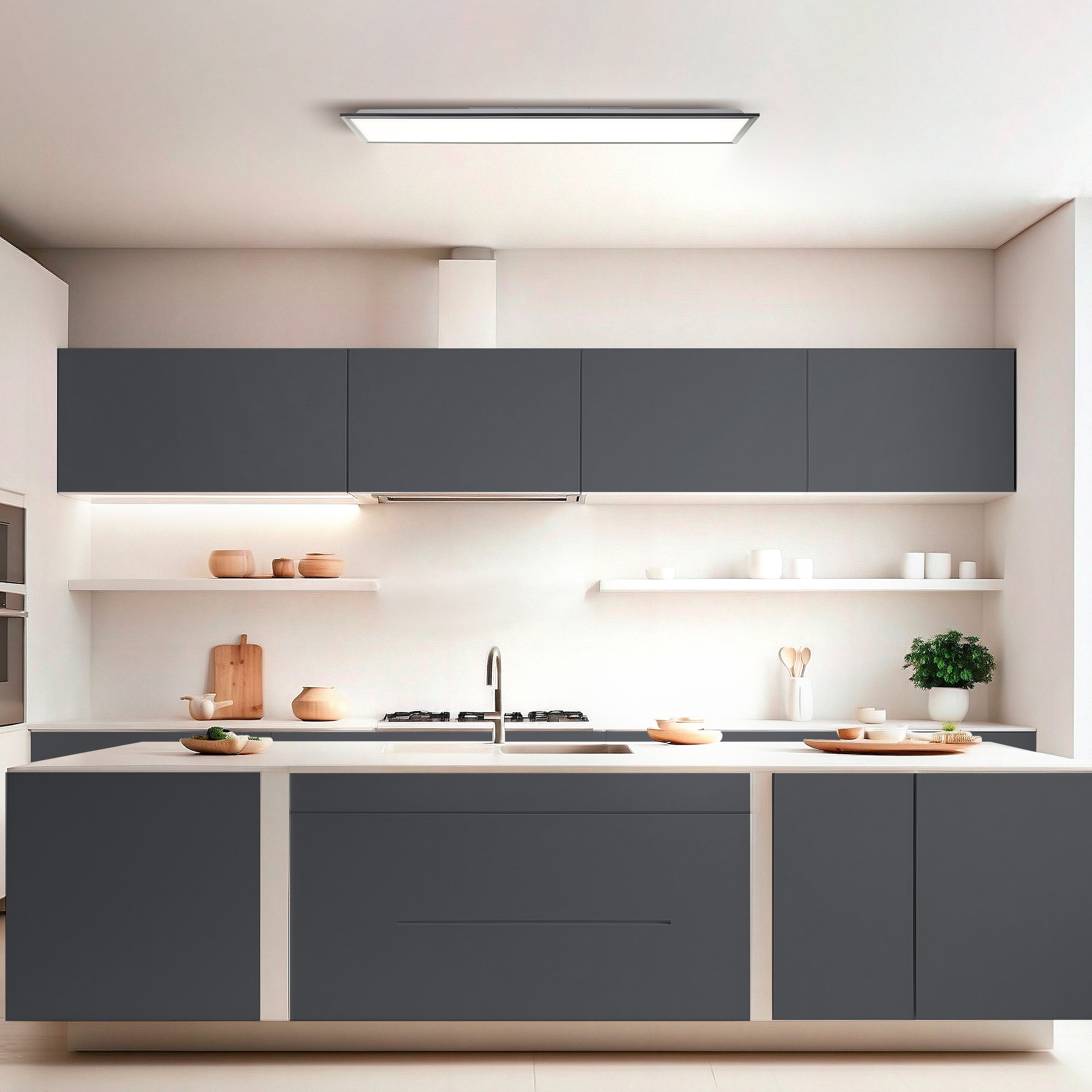 Brilliant LED Panel »Briston«, 25 x 100 cm, 2700 lm, 4000 K, 24 W, Aluminium