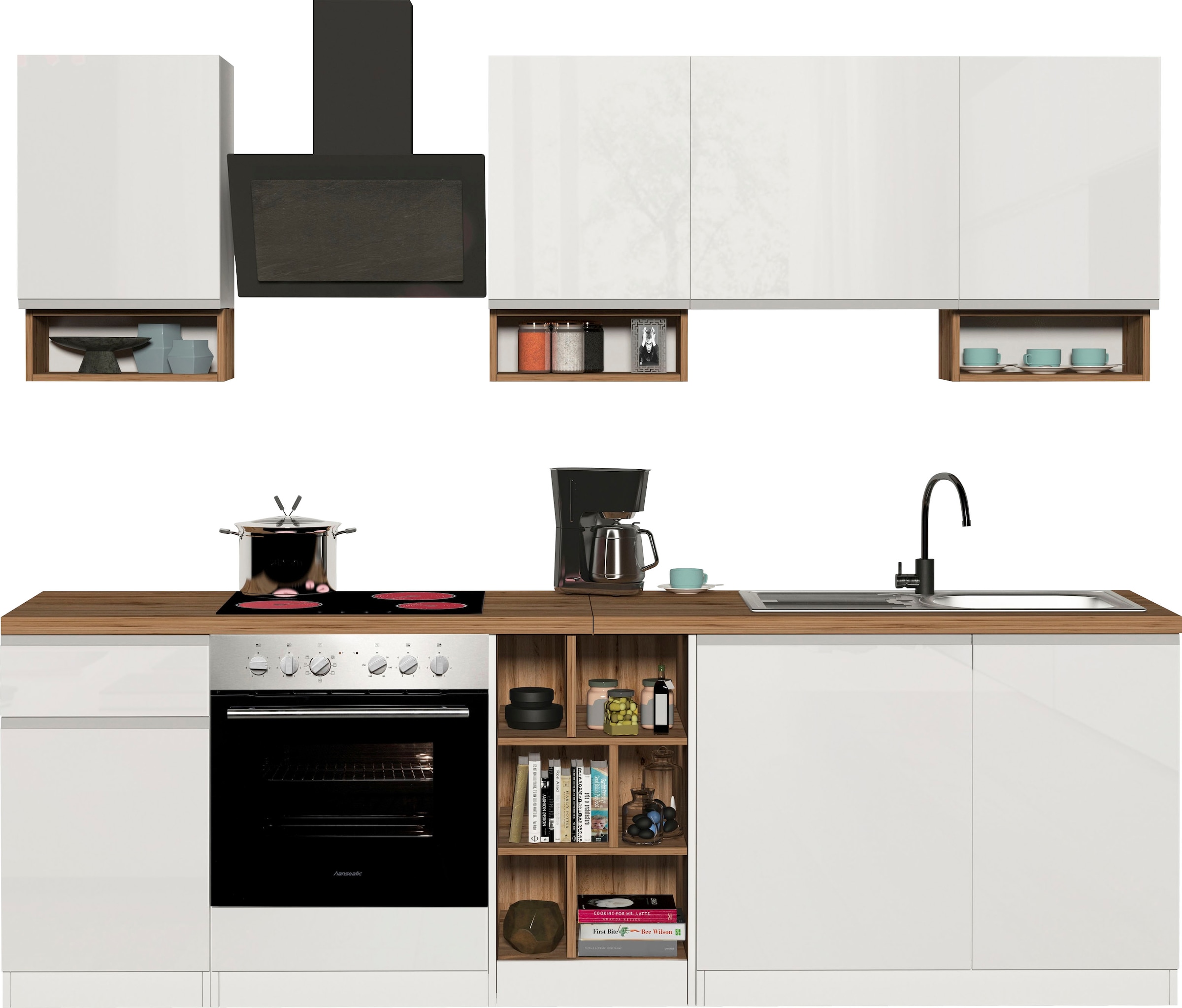 KOCHSTATION Küchenzeile »KS-Sole«, Breite 256 cm, mit Geschirr-Abtropfschrank, ohne E-Geräte