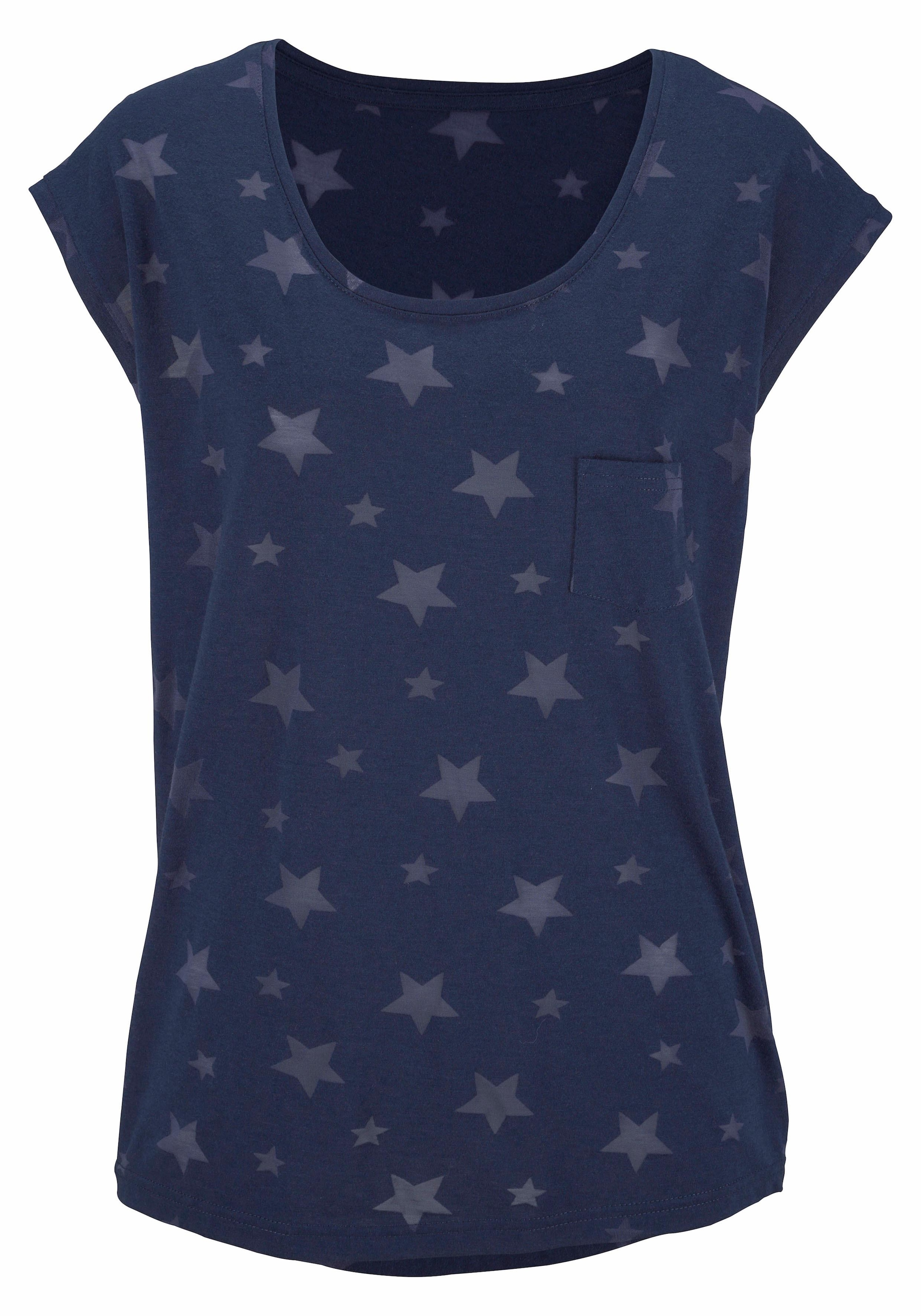 Beachtime T-Shirt, (2er-Pack), mit Online-Shop Ausbrenner-Qualität im bestellen Sternen leicht transparenten