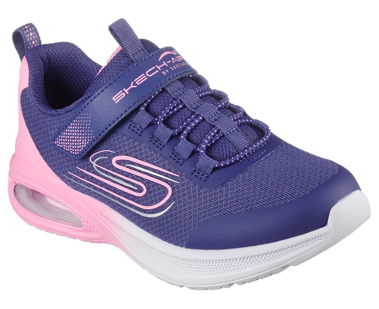 Skechers Kids Sneaker »MICROSPEC MAX ADVANCE«, Slip-OnSneaker, Klettverschluss,S-Logo, Größenschablone zum Download