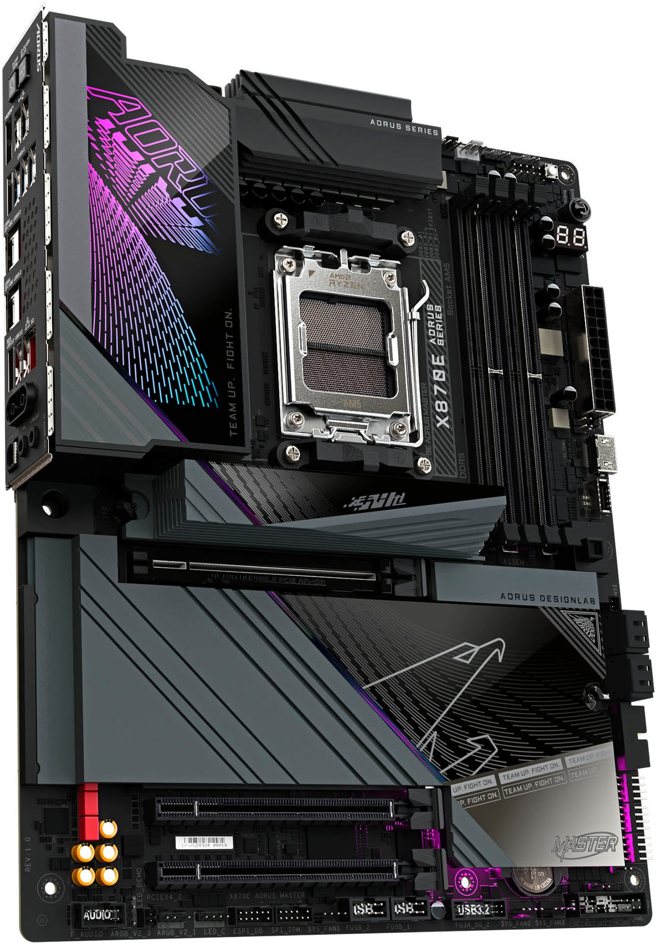 Gigabyte Mainboard »X870E AORUS MASTER Mainboard - Unterstützt AMD Ryzen 9000 CPUs, 16+2+2«