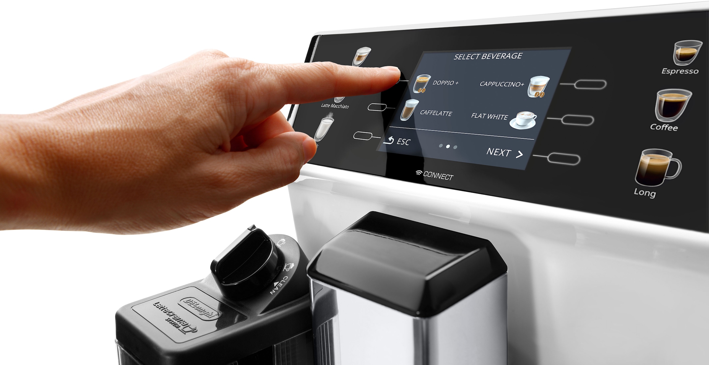 3. Bild von De'Longhi Kaffeevollautomat »PrimaDonna Class ECAM 550.65.W, weiß«