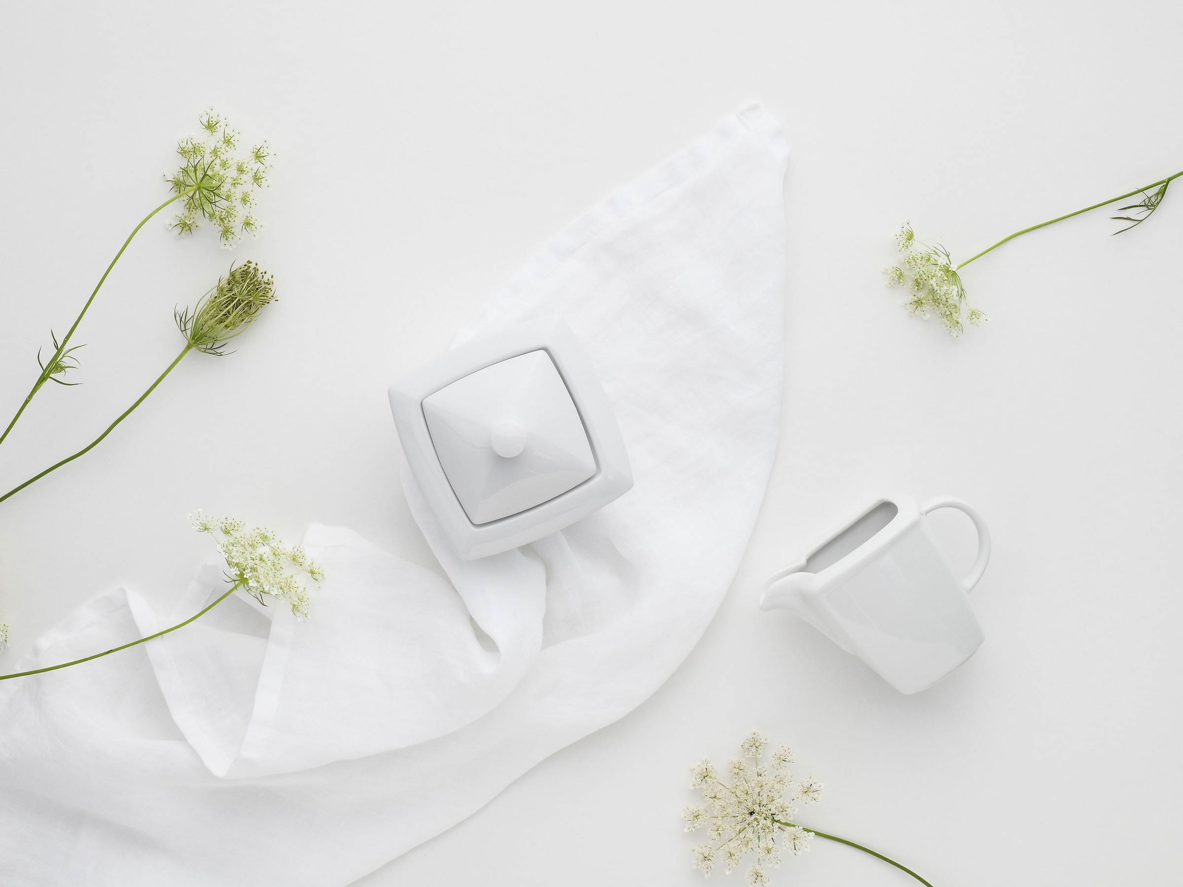 CreaTable Milch- und Zuckerset »Victoria Weiss«, (Set, 2 tlg.), klassisch weiß für den täglichen Gebrauch